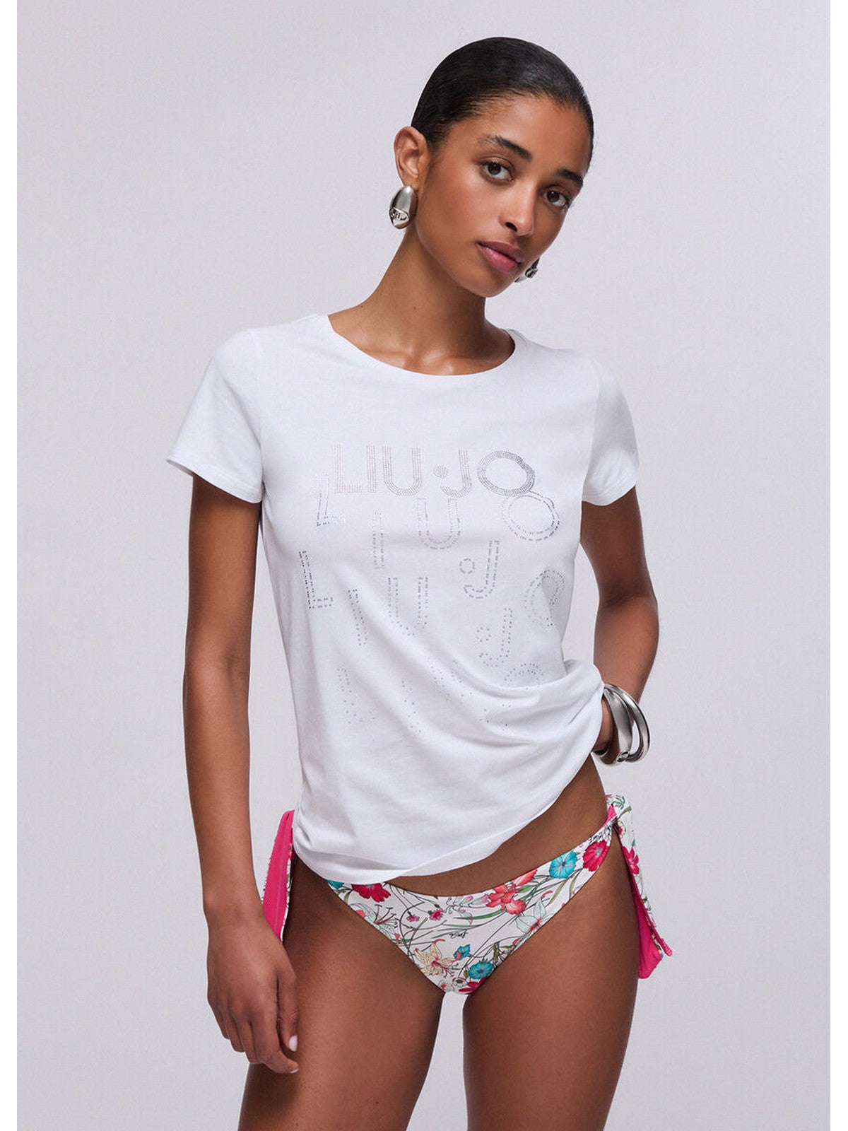 LIU JO BEACHWEAR T-shirt Donna VA6171JS003 T9550 Bianco/degrade