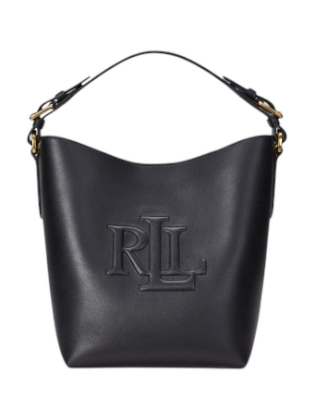 LAUREN RALPH LAUREN Borsa Donna WITLEY MD BK-BUCKET BAG-MEDIUM 431950855 006 Nero gioboutiqueweb