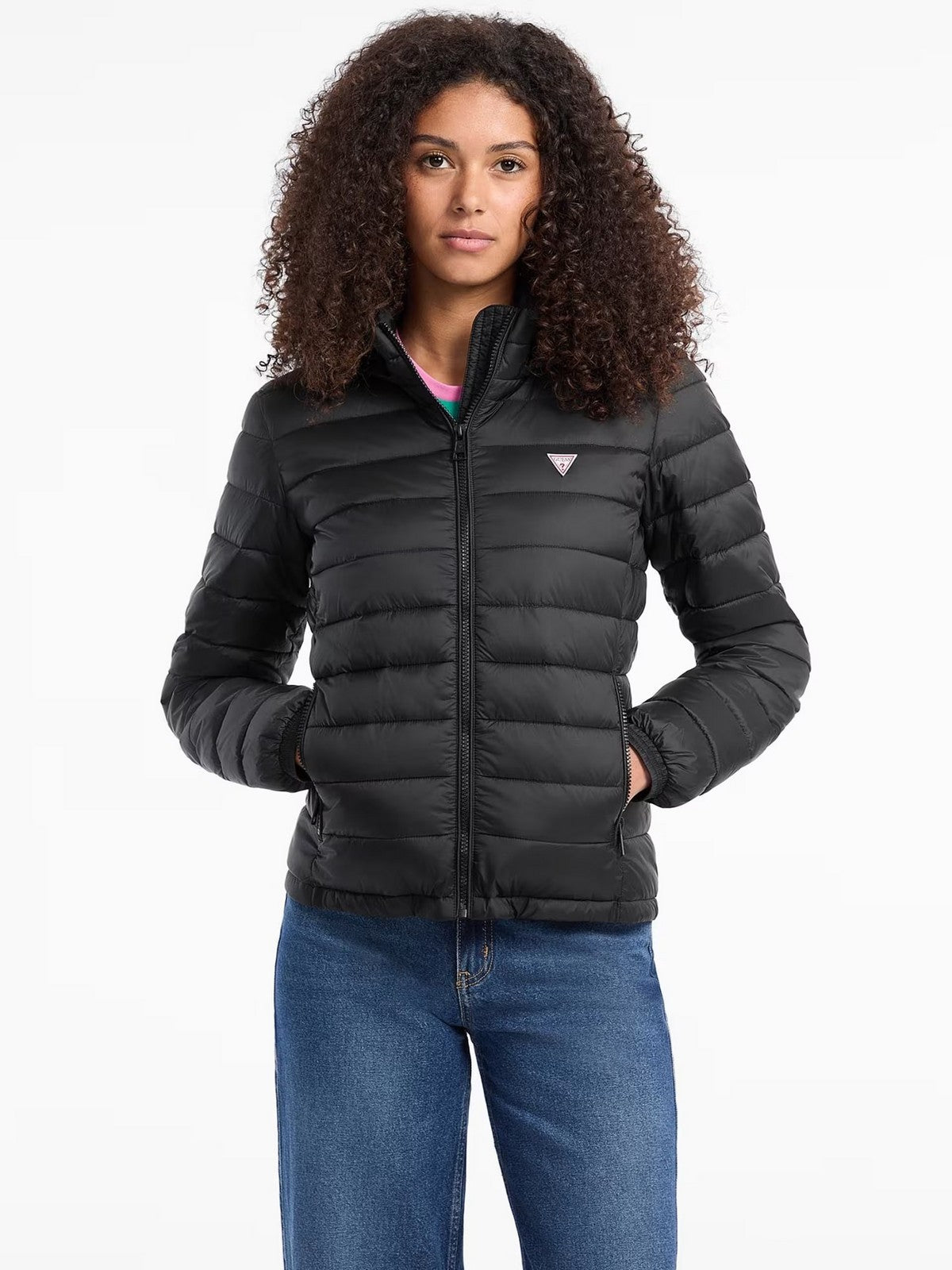 GUESS Piumino Donna GJ HOODED PUFFER W5RL99 WHAB2 JBLK Jet Black A996