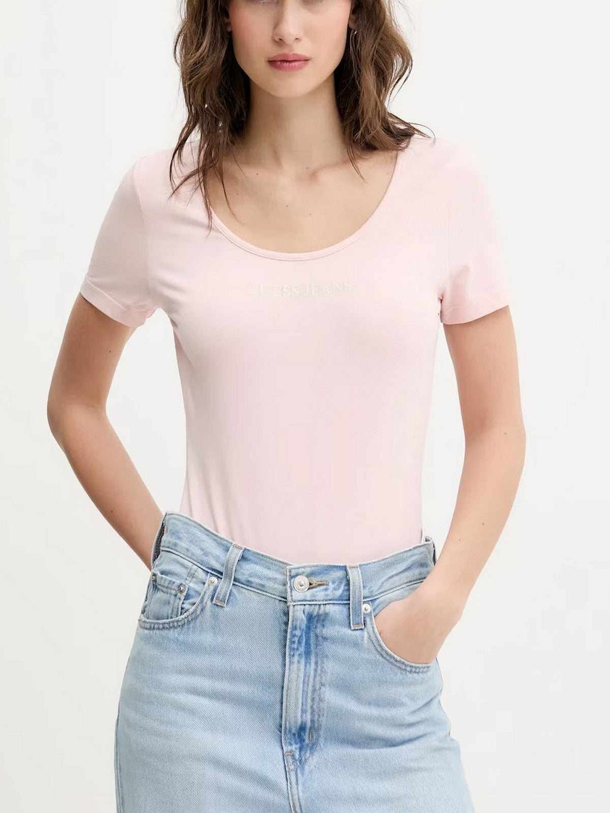 GUESS Body Donna GJ SL BODYSUIT W5GP25 J1314 G6R4 BLUSH COTTON gioboutiqueweb