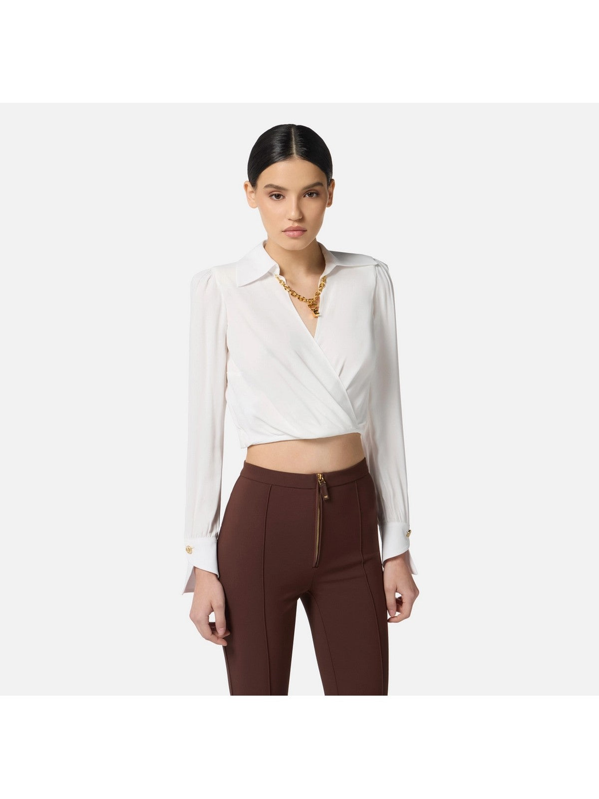 ELISABETTA FRANCHI Camicia Donna CAT0256E2 360 Avorio