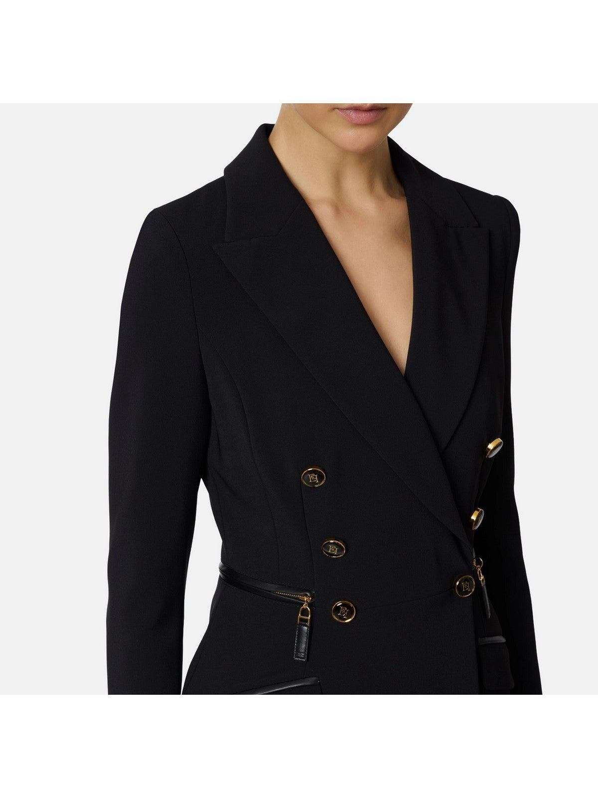 ELISABETTA FRANCHI Giacca Donna GI17256E2 110 Nero gioboutiqueweb
