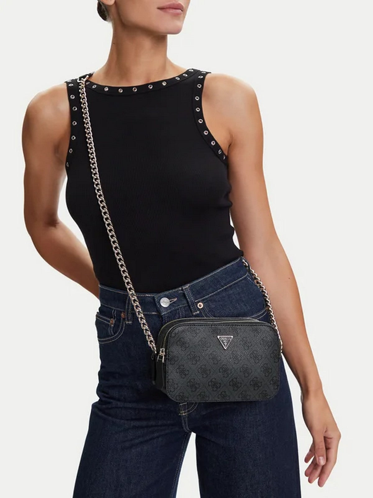 GUESS Borsa Donna NOELLE II CROSSBODY CAMERA HWBG96 72140 CLO COAL LOGO