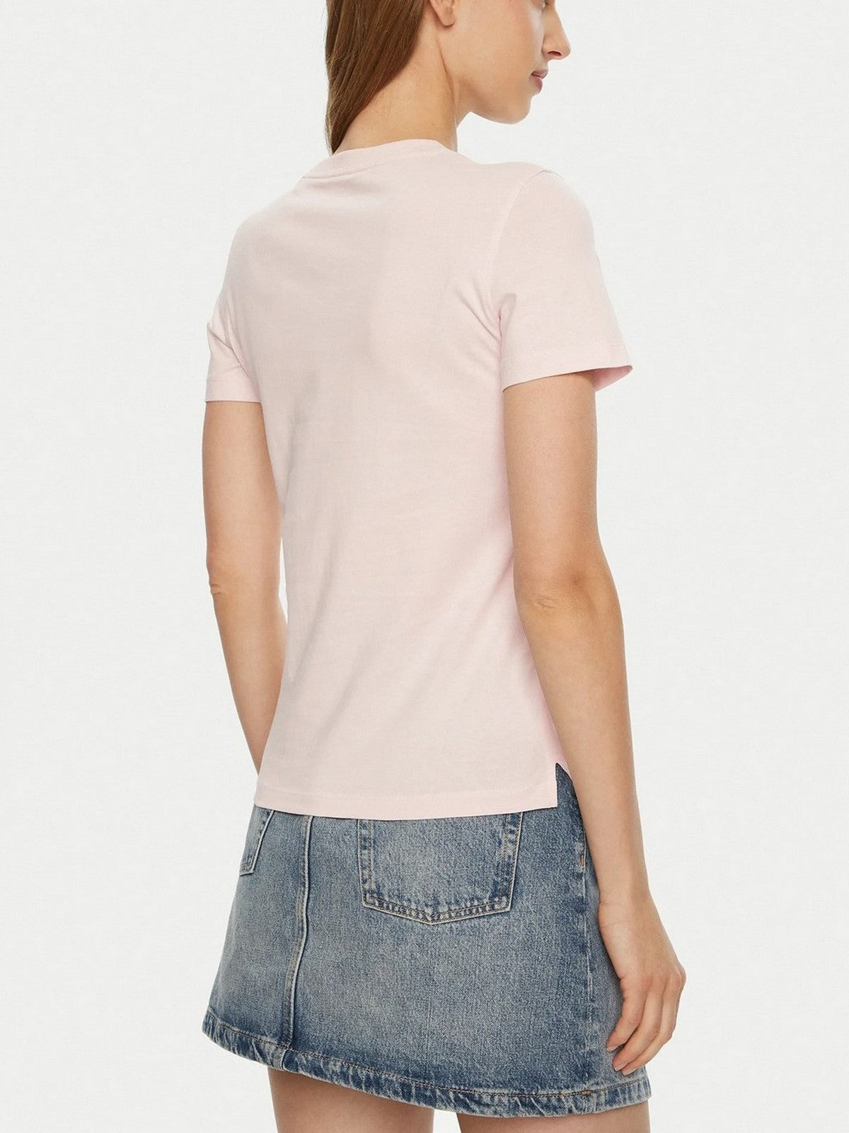 GUESS T-shirt Donna SS CN TRIANGLE LOVE TEE W5RI10 I3Z14 A60W Rosa gioboutiqueweb