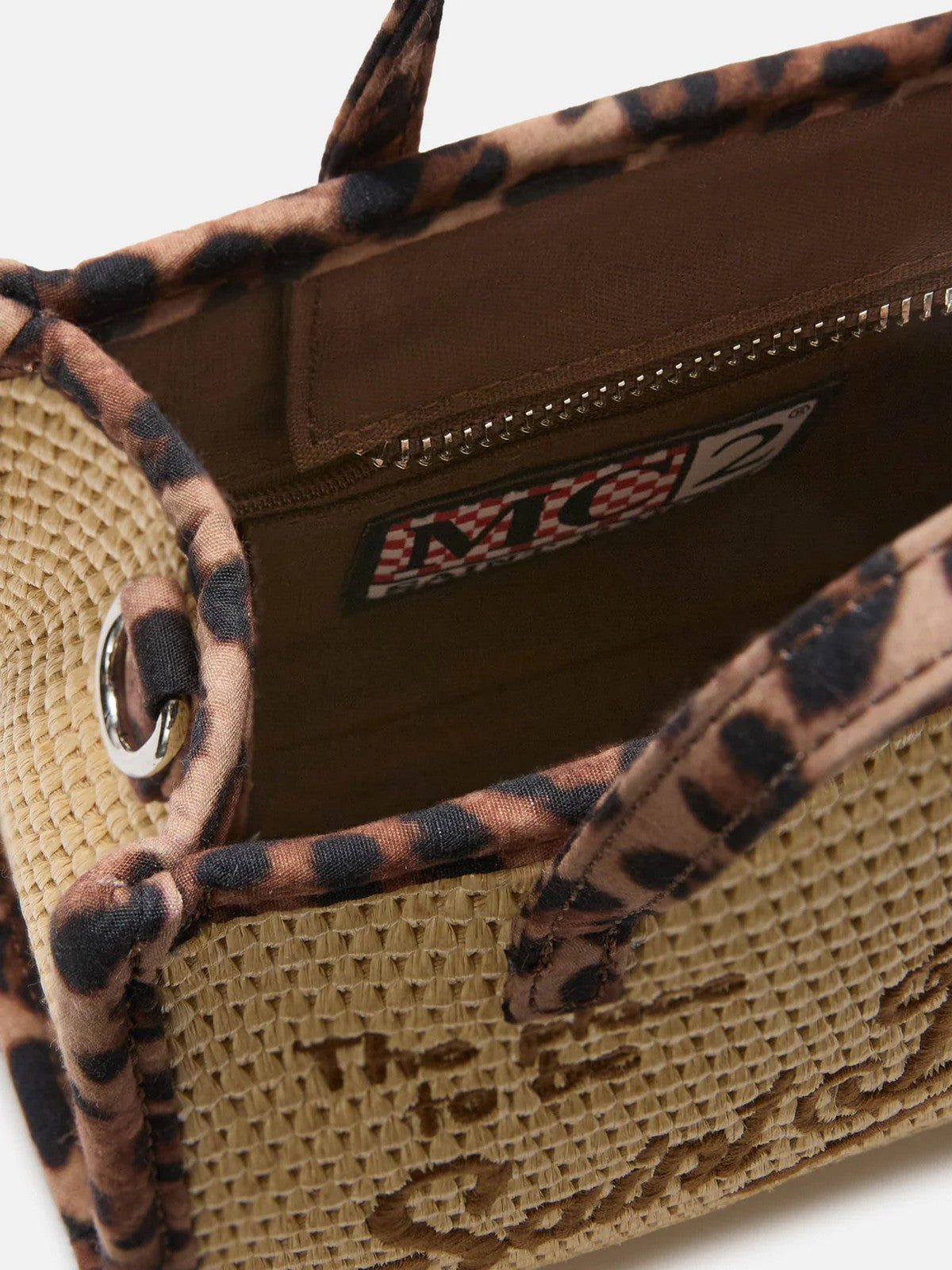 MC2 SAINT BARTH Borsa Donna VIVIAN MINI STRAW 02781L 11 LEOPARD 18 EMB