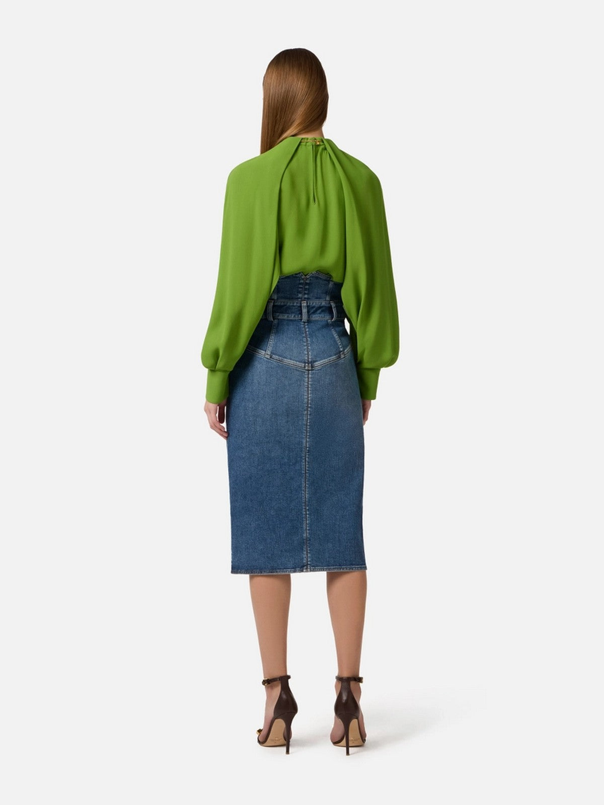 ELISABETTA FRANCHI Gonna Donna GJ41I61E2 139 BLUE VINTAGE