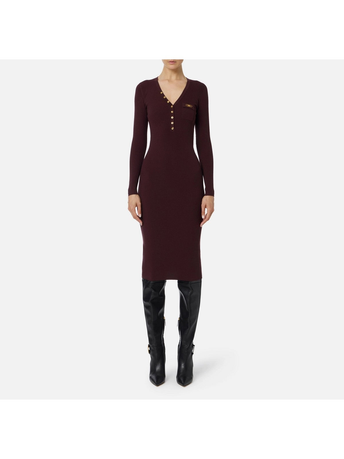 ELISABETTA FRANCHI Abito Donna AM10B56E2 EA4 MERLOT gioboutiqueweb