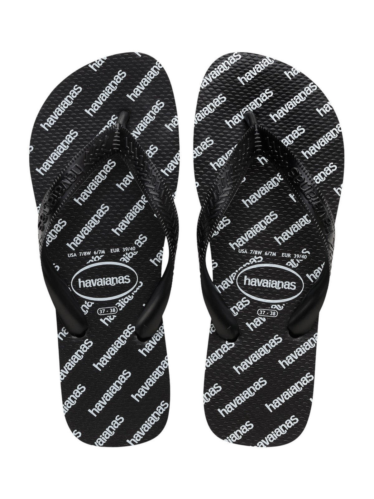 HAVAIANAS Infradito Uomo Hav. Top logomania essential 4149891.0090 Nero gioboutiqueweb