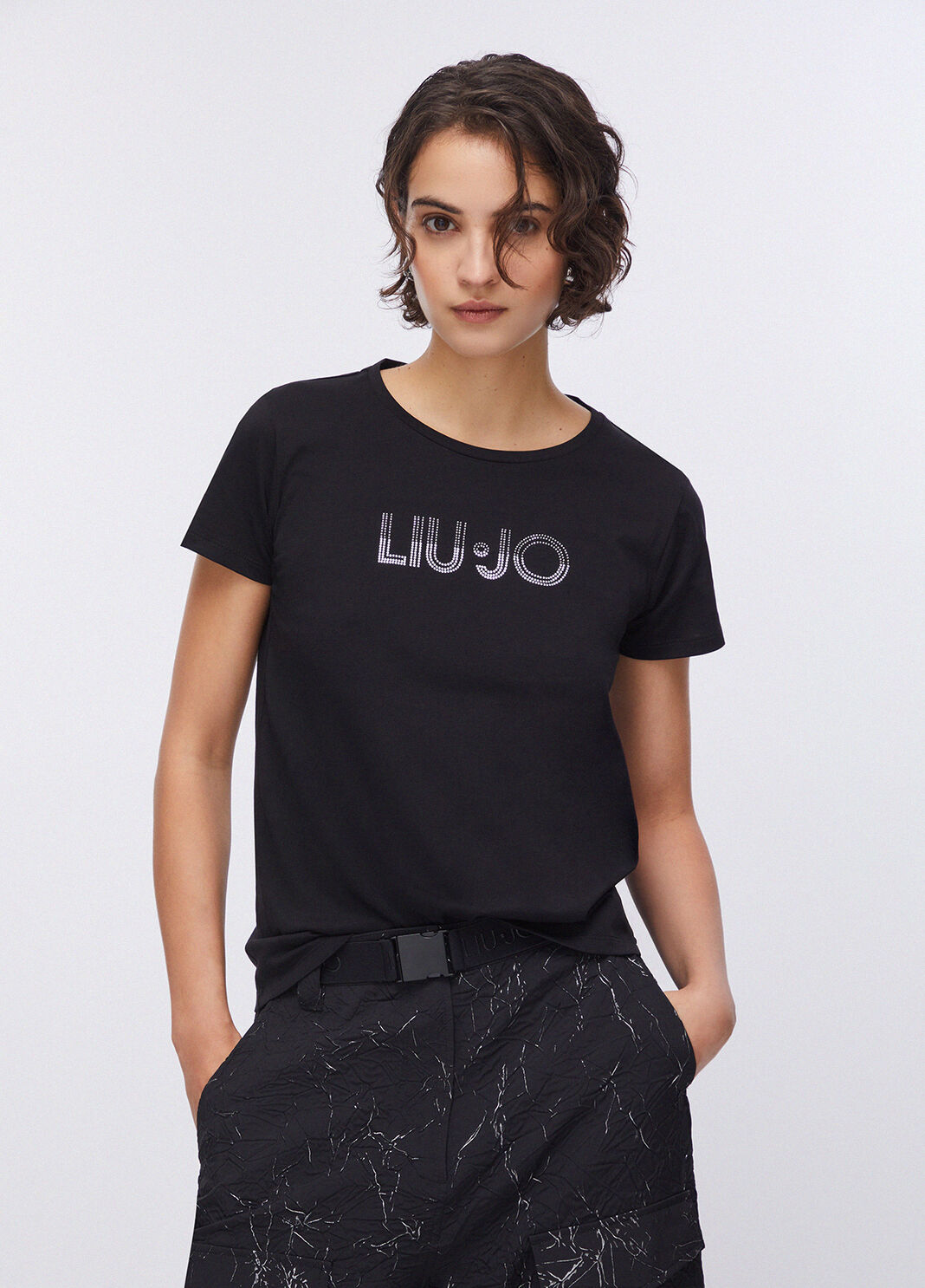 LIU JO SPORT T-shirt Donna TA6056JS923 W9415 NERO/LIUJO