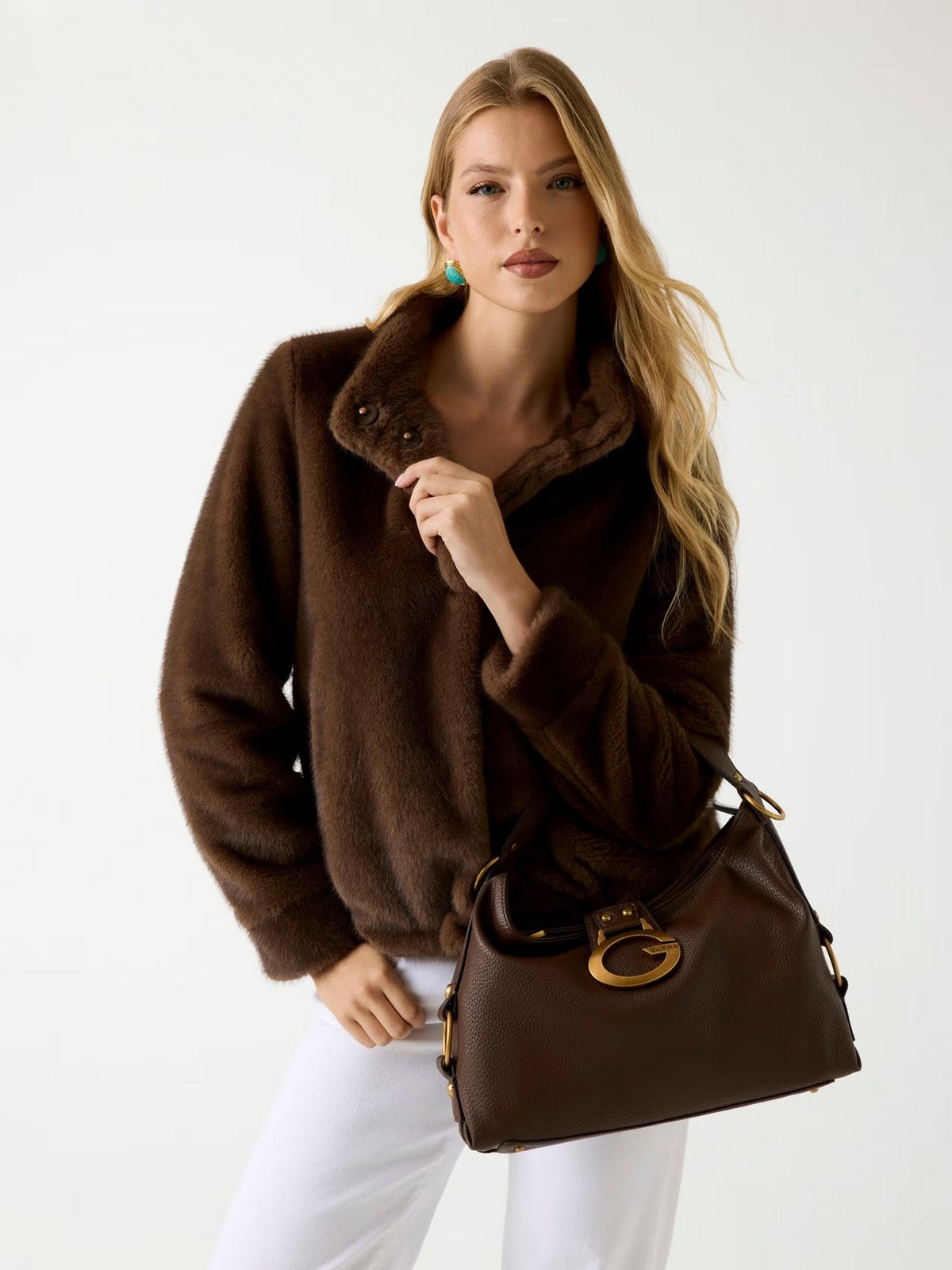 GUESS Borsa Donna CAMDEN SHOULDER BAG HWBB93 08180 ESP ESPRESSO