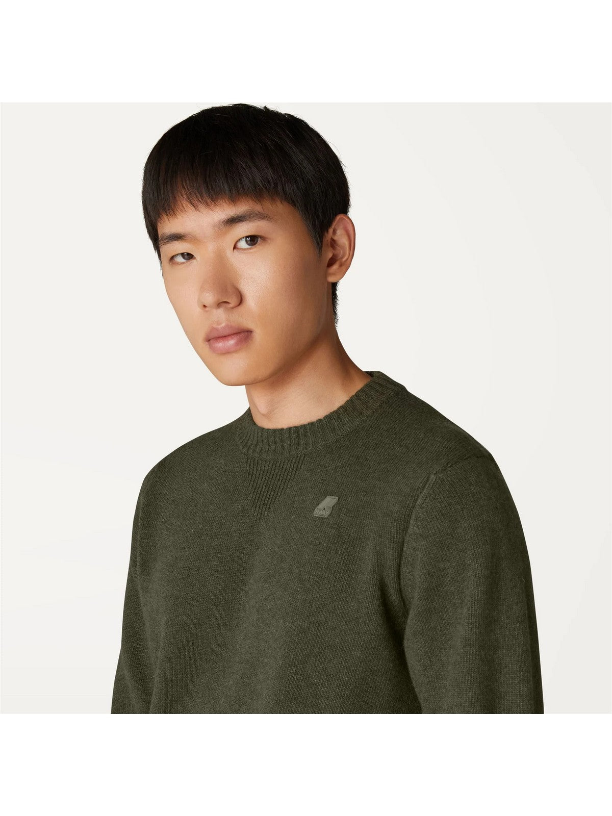 K-WAY Maglione Uomo Sebastien lambswool K2112PW WMR Verde gioboutiqueweb
