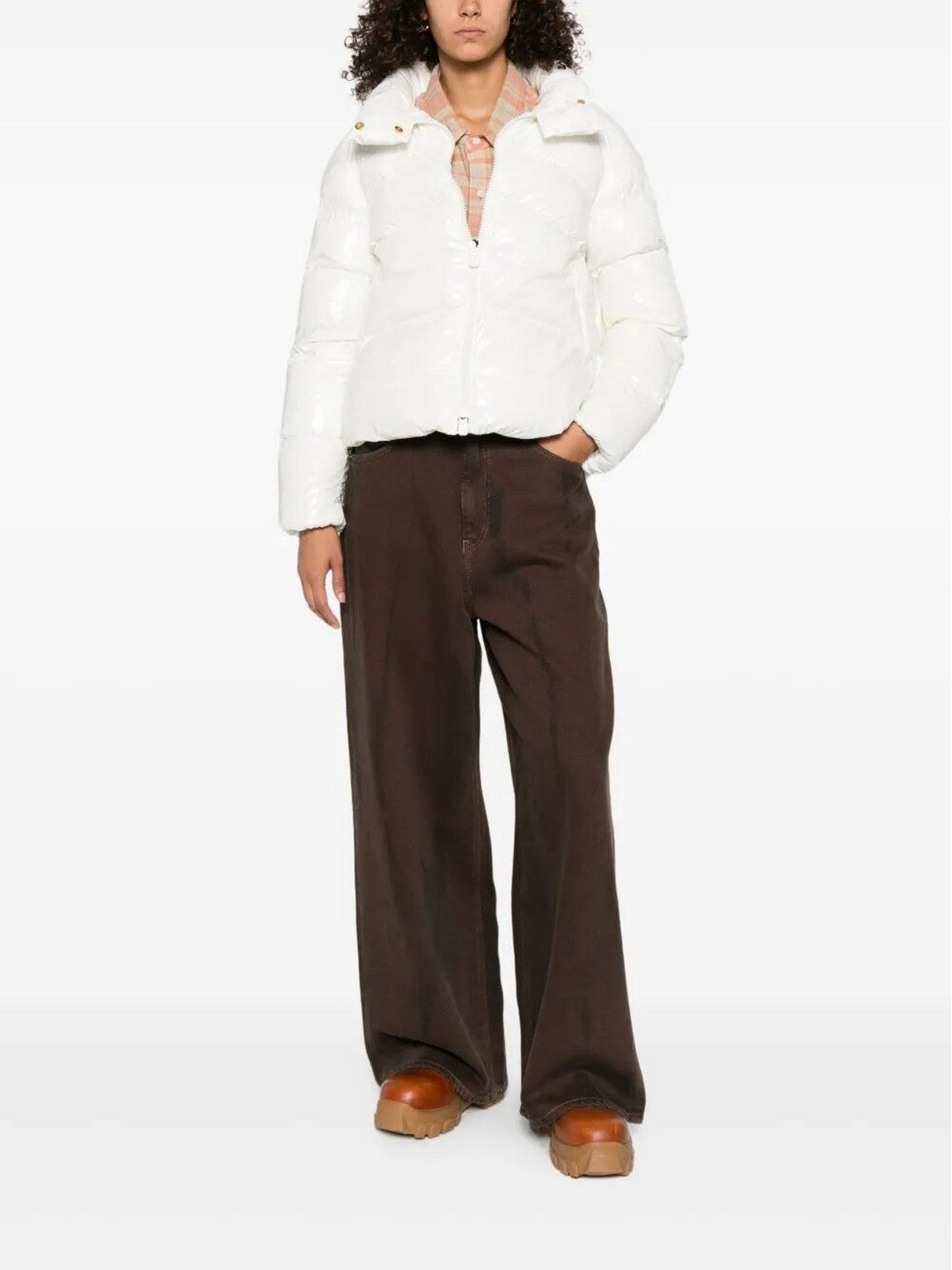 PINKO Piumino Donna MIRCO CABAN 101598-A2P7 Z05 BIANCO-BIANCANEVE