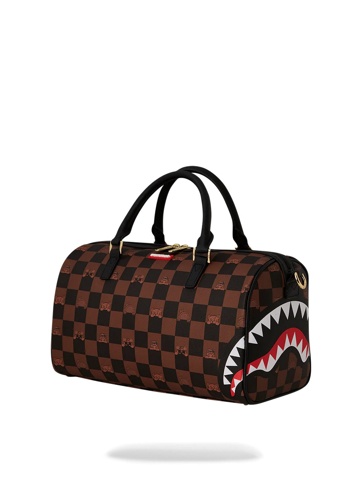SPRAYGROUND Borsa Donna PEEKING CHARACTER CHECK MINI DUFFEL 910D7507NSZ Marrone gioboutiqueweb