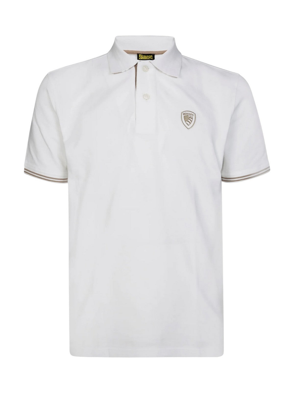 BLAUER Polo Uomo OAKLAND 25SBLUT02306 006801 100 BIANCO OTTICO gioboutiqueweb