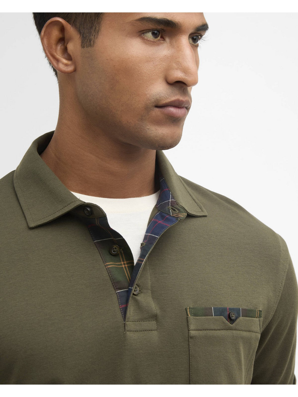 BARBOUR Polo Uomo PREMIUM CORPATCH TAILORED POLO MML1496 OL71 DARK OLIVE