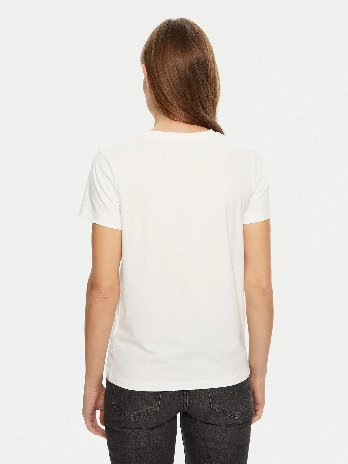 GUESS T-shirt Donna GJ SS CN REG 3D EMBR GUESS TEE W5RI54 J1314 G011 Bianco gioboutiqueweb