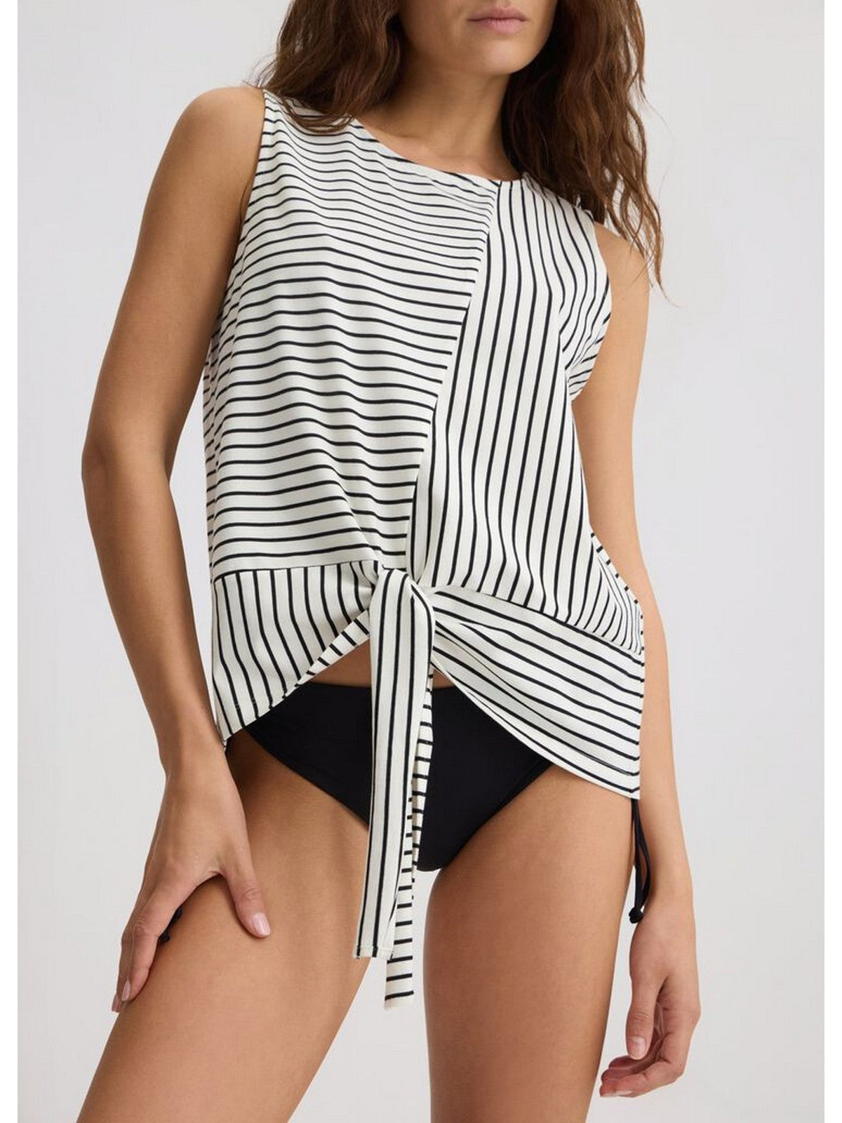 LIU JO BEACHWEAR T-shirt Donna VA5183J4909 M9172 SNOW WHITE/RIGA NERO gioboutiqueweb