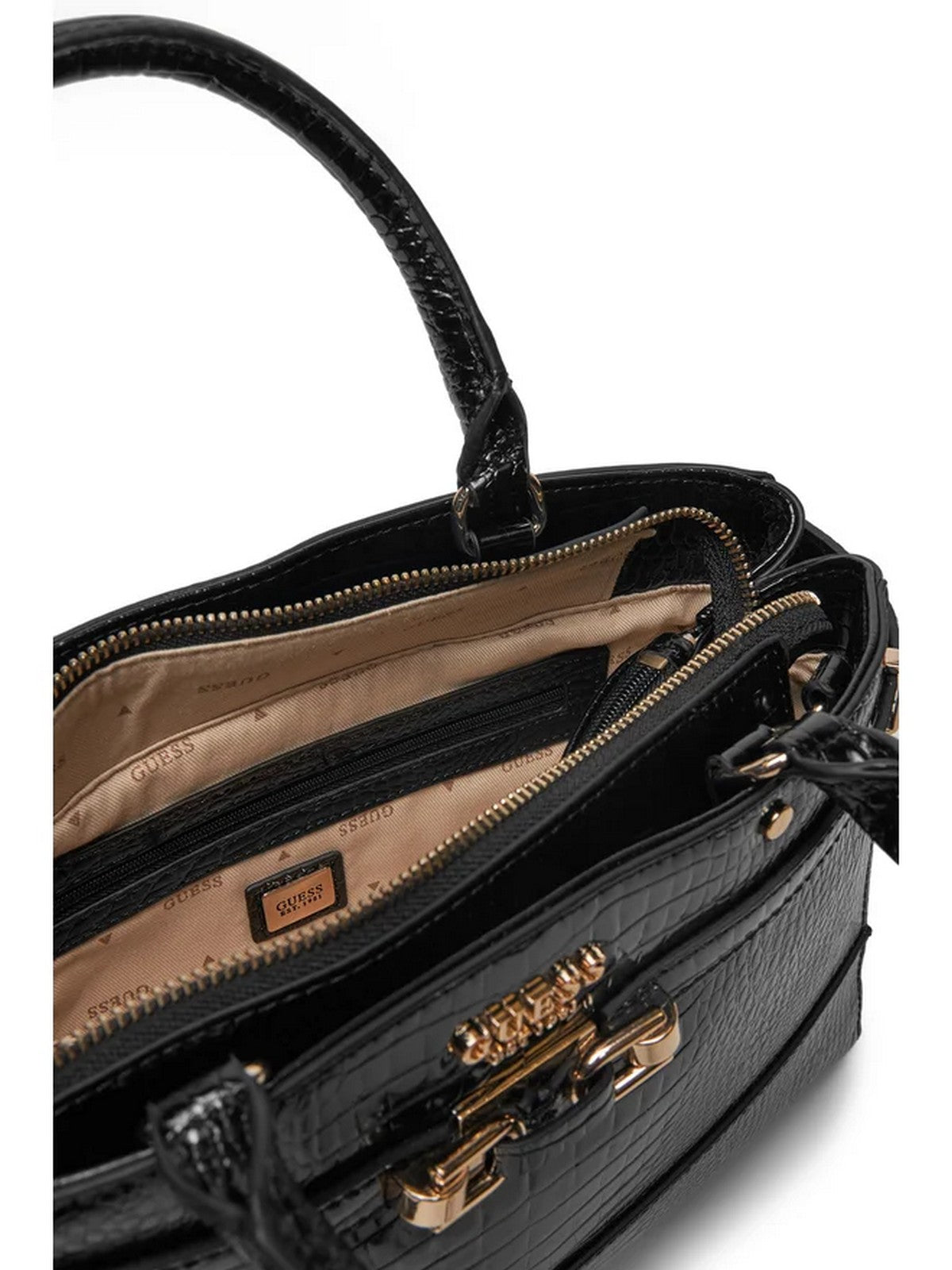 GUESS Borsa Donna SILVYE LUXURY SATCHEL HWCG95 27060 BLA Nero gioboutiqueweb