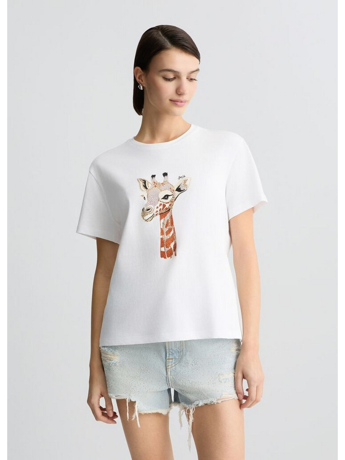LIU JO WHITE T-shirt Donna WA5230JS904 M9439 Bianco gioboutiqueweb