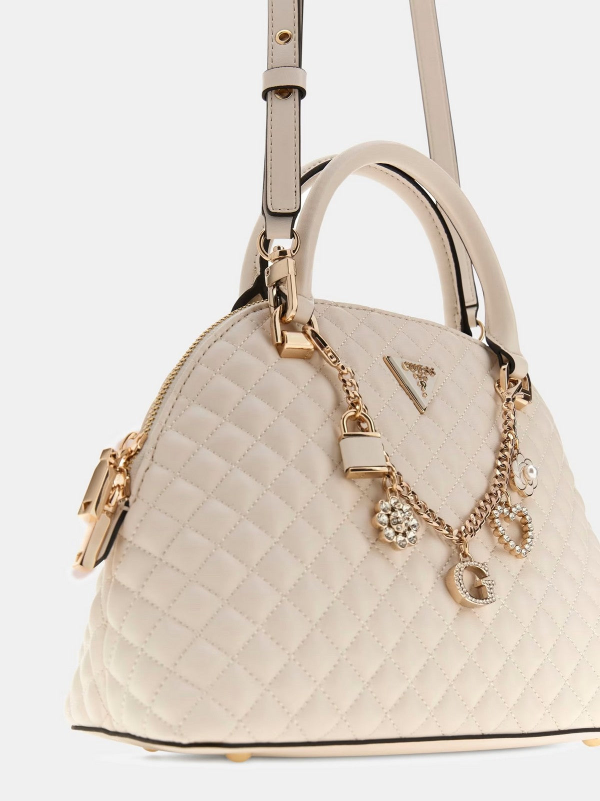 GUESS Borsa Donna EVERLEE DOME SATCHEL HWEG86 79050 OFF off white