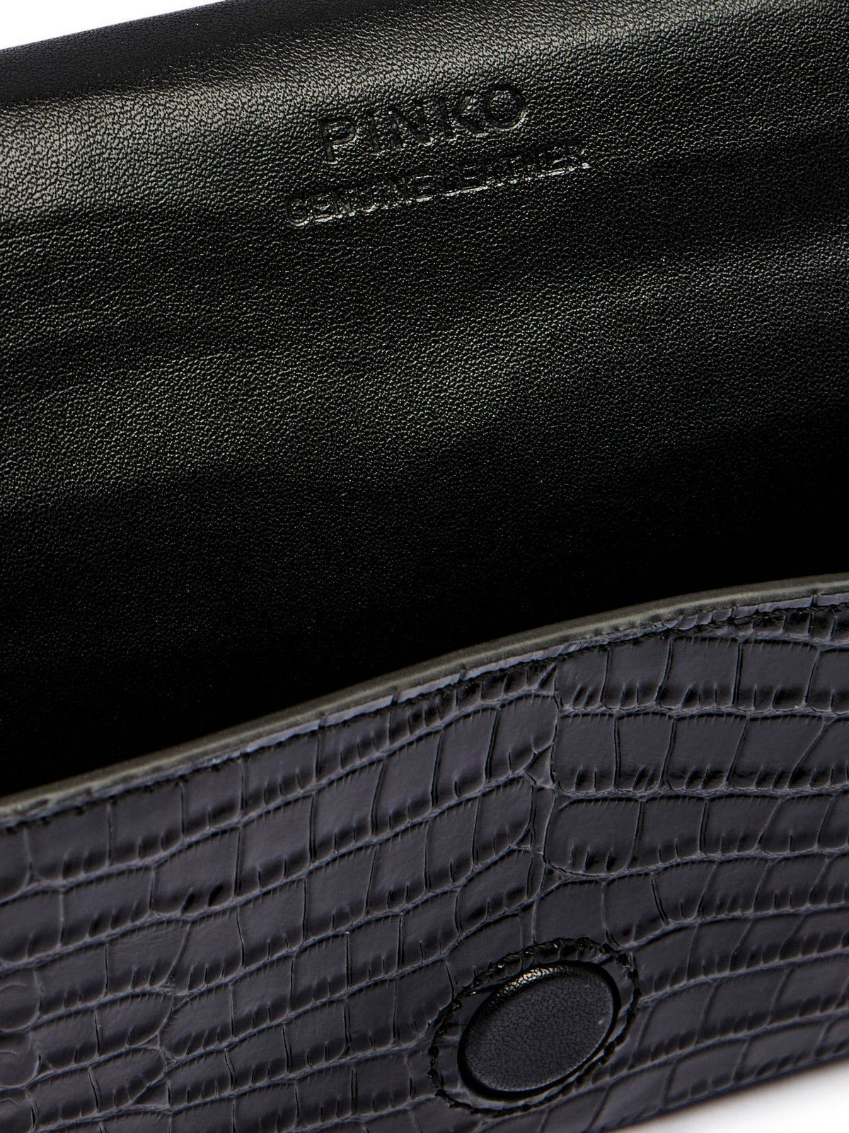 PINKO Portafoglio Donna FLAT WALLET 105351-A2OH Z99V NERO LIMOUSINE - MATT GOLD