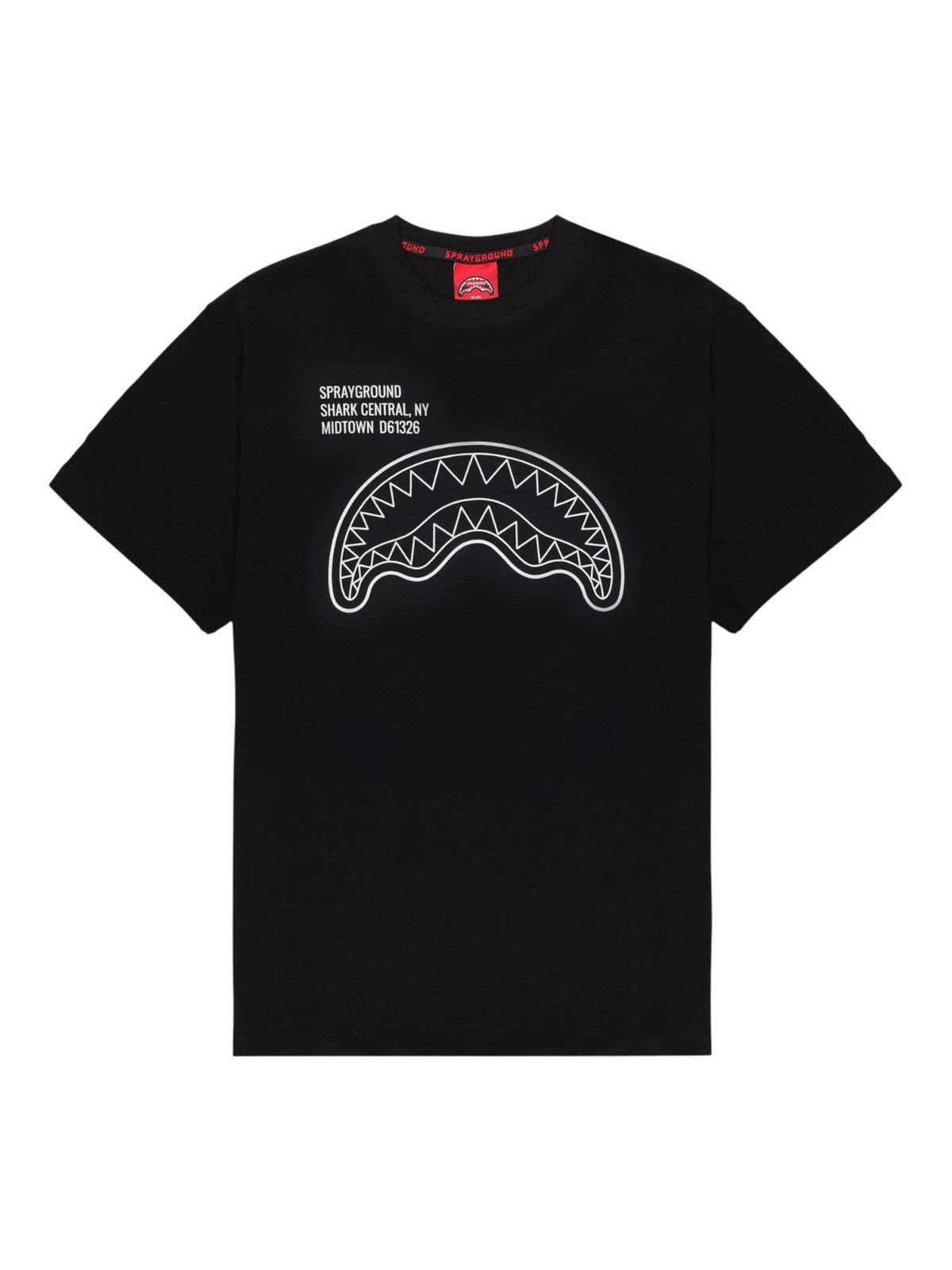 SPRAYGROUND T-shirt Uomo SHARK CENTRAL NEW REGULAR T-SHIRT SP831BLK BLACK