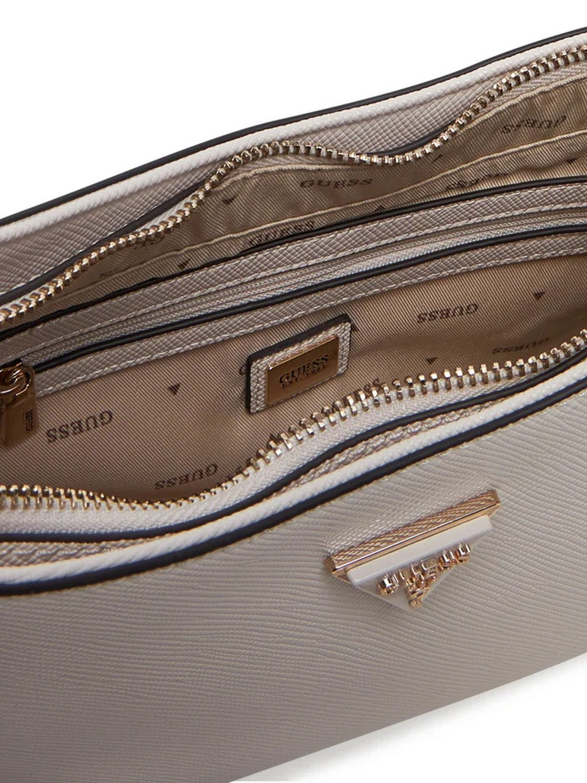 GUESS Borsa Donna NOELLE TOP ZIP SHOULDER BAG HWZG78 79180 BON Beige gioboutiqueweb