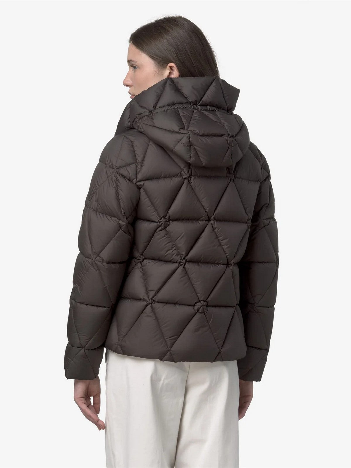 K-WAY Piumino Donna LETHILLE THERMO MICROFIBER K7136KW B38 BLACK OLIVE COMBO