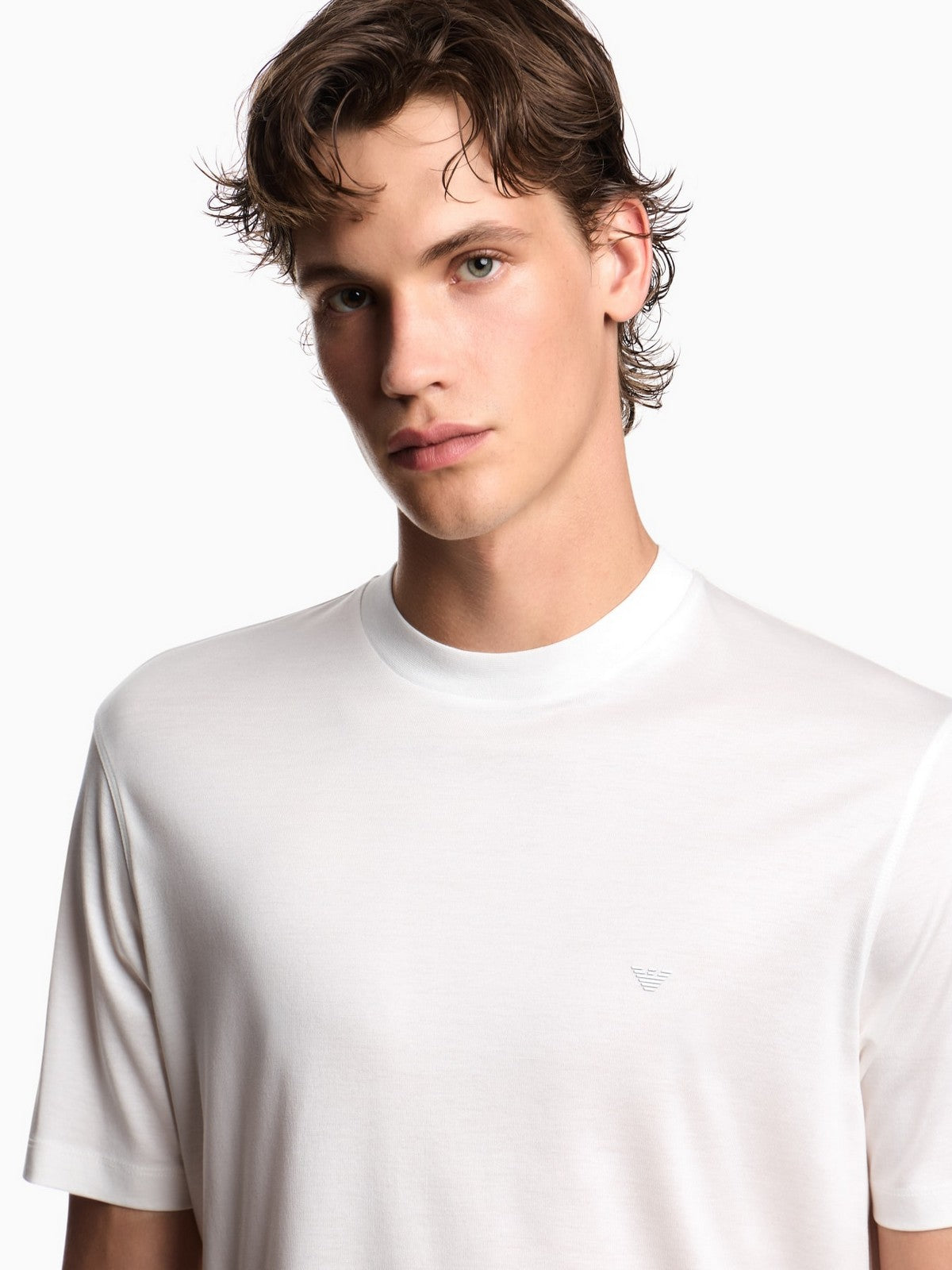 EMPORIO ARMANI Herren T-Shirt EM003137 AF10761 U0003 Schneeweiß