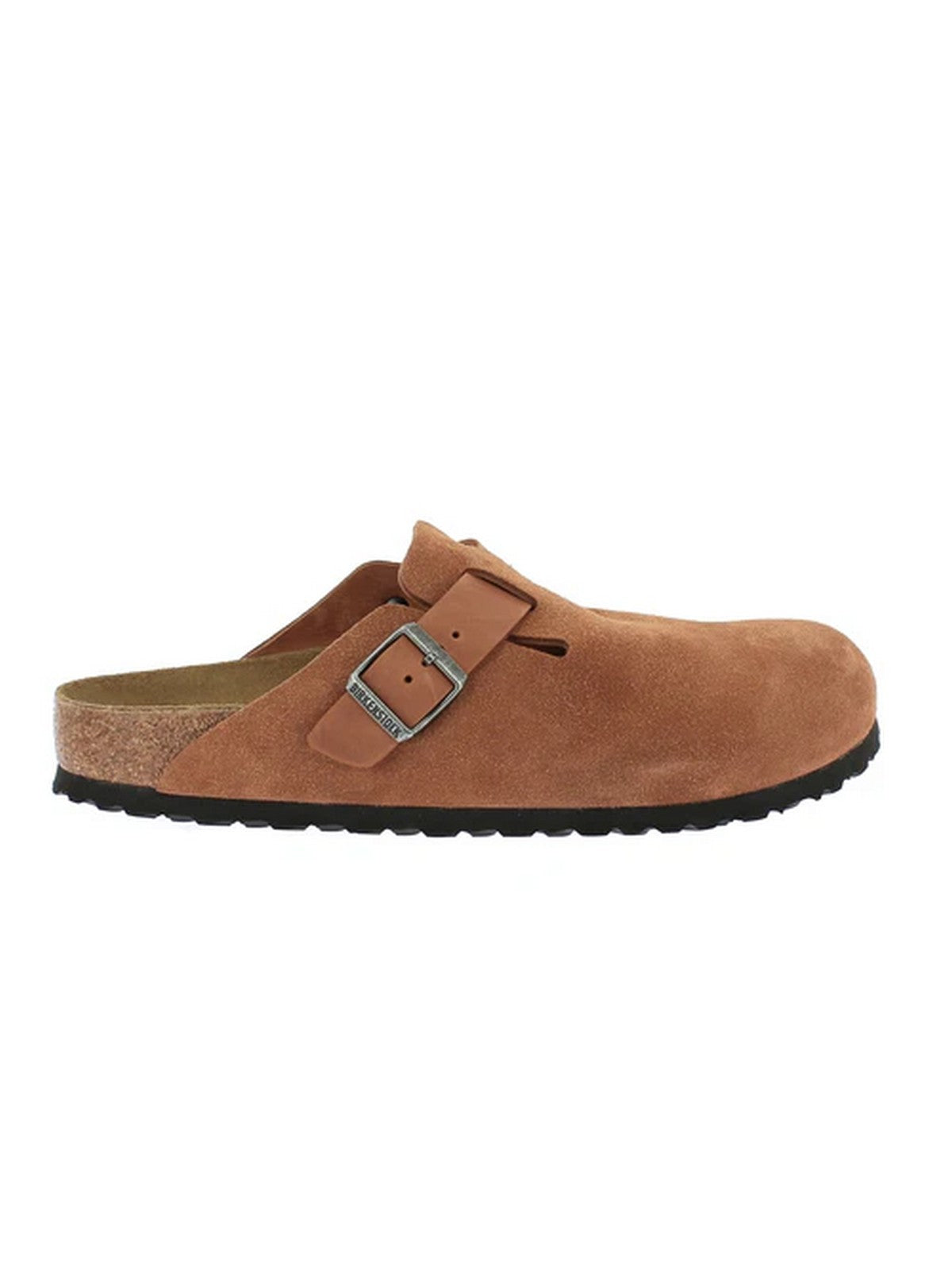 BIRKENSTOCK Sandalo Uomo Boston cognac, Suede Leather/Oiled 1029220 Marrone