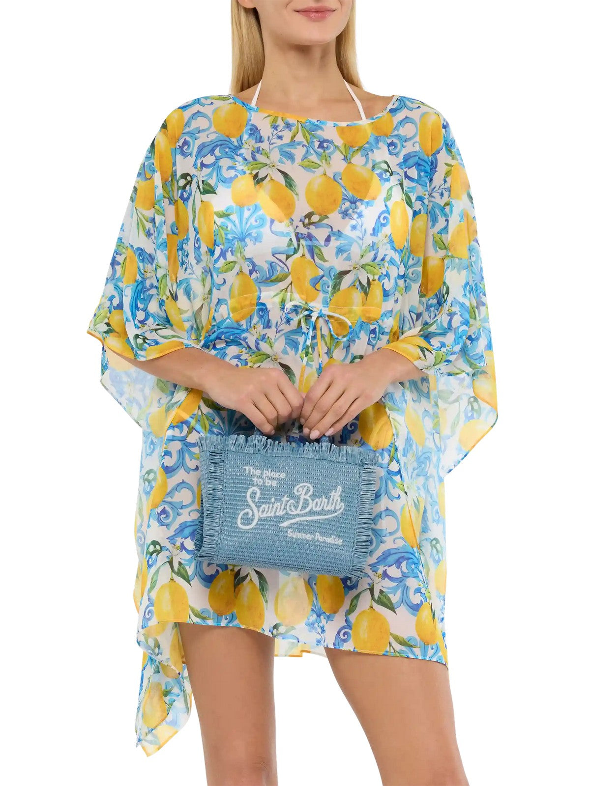 MC2 SAINT BARTH Borsa Donna VANITY MINI STRAW N 01334H DENIM EMB gioboutiqueweb