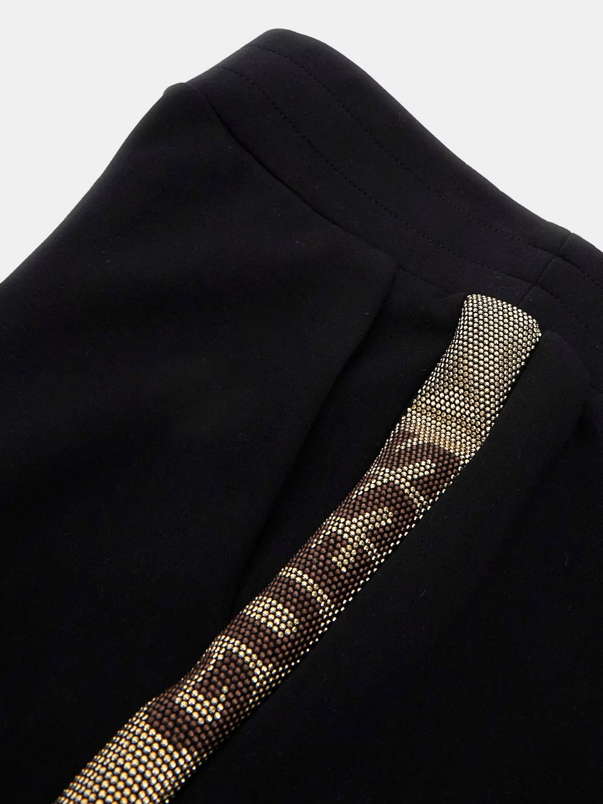 GUESS Pantalone Donna STUDS LOGO SWEATPANTS W4YB40 KBYE2 JBLK Nero gioboutiqueweb