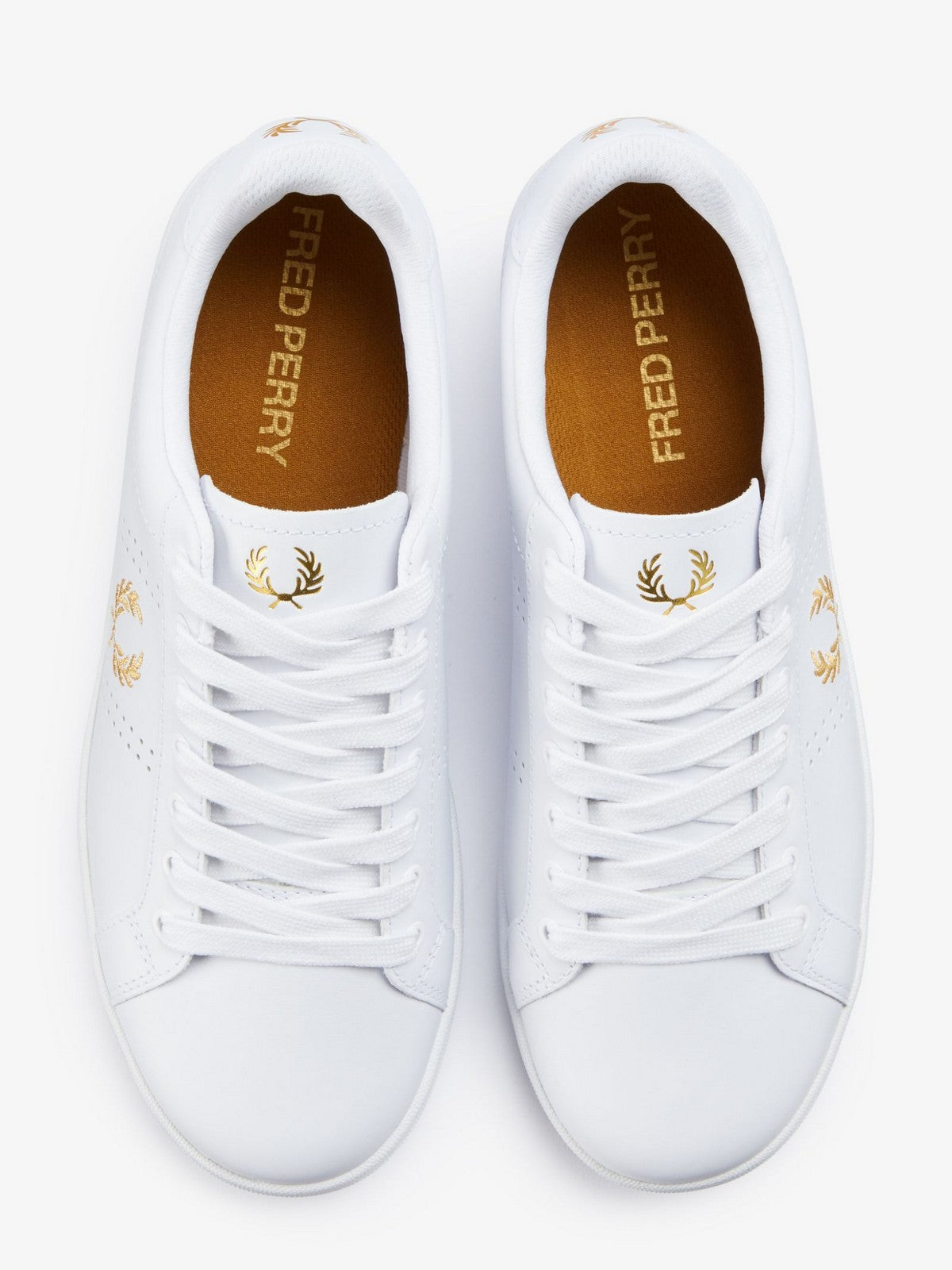 FRED PERRY Sneaker Uomo FP B721 LEATHER FP-B6312-57 T31 WHITE/M GOLD