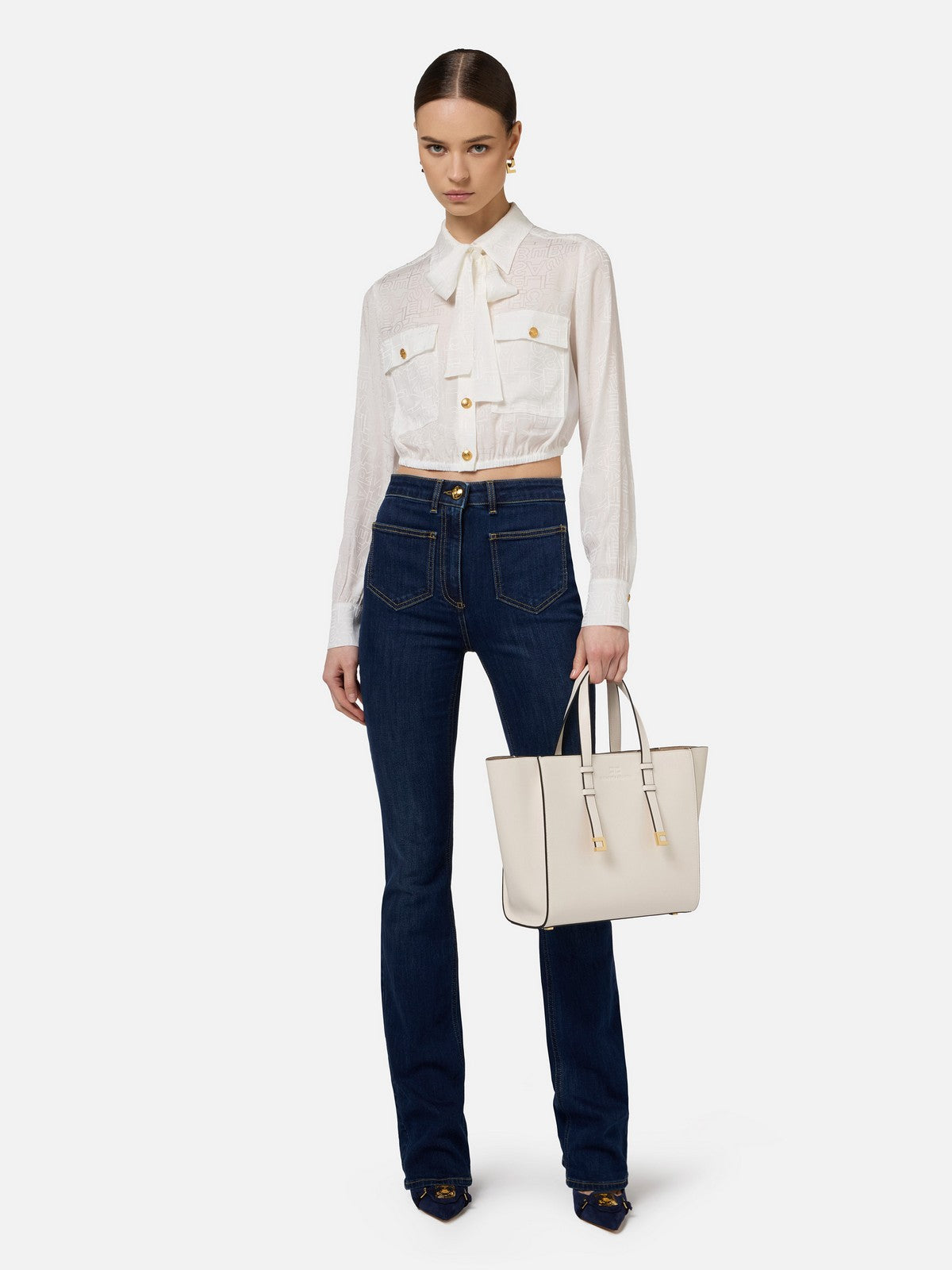 ELISABETTA FRANCHI Women's shirt Ca06146e2 360 ivory