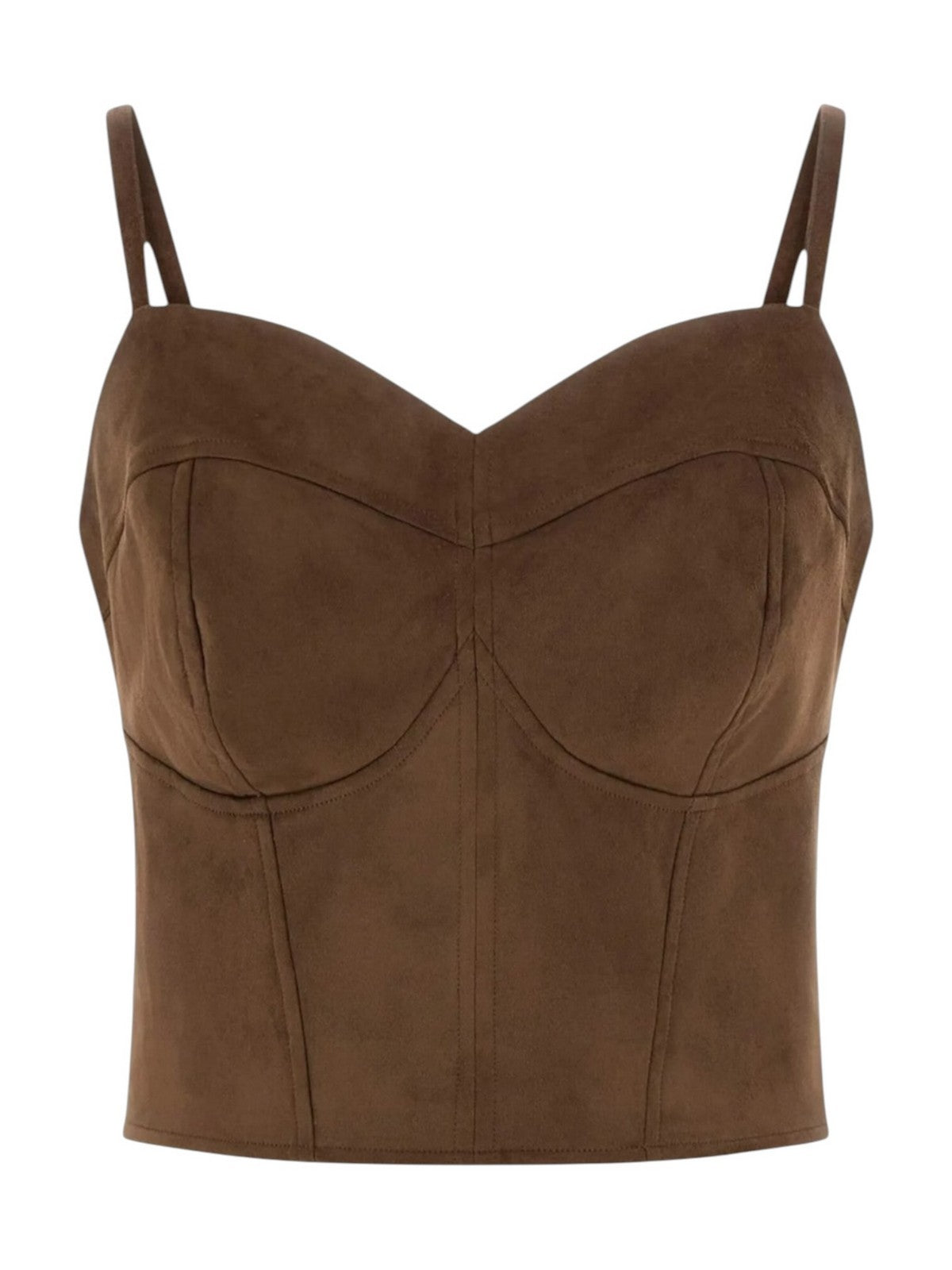 GUESS Top Donna SL NUNZIA CORSET W6RH03 WJ472 G1EA DARK COFFEE