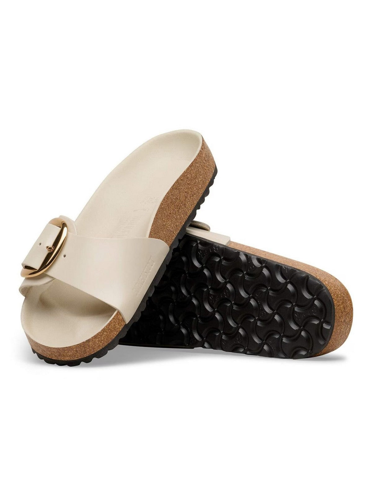 BIRKENSTOCK Sandalo Donna Madrid Big Buckle HEX shine oyster, Natural Lea 1031823 SHINE OYSTER