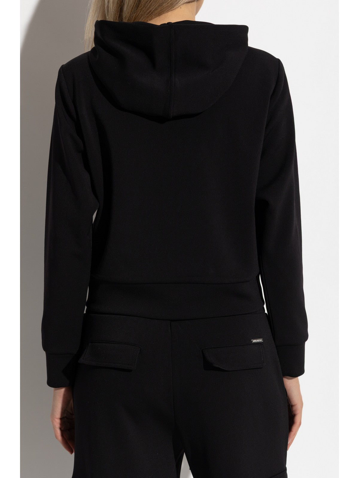 Michael Kors Frauen Sweatshirt SHDR PAD CROP ZIP HDIE MT551SSE45 001 Schwarz