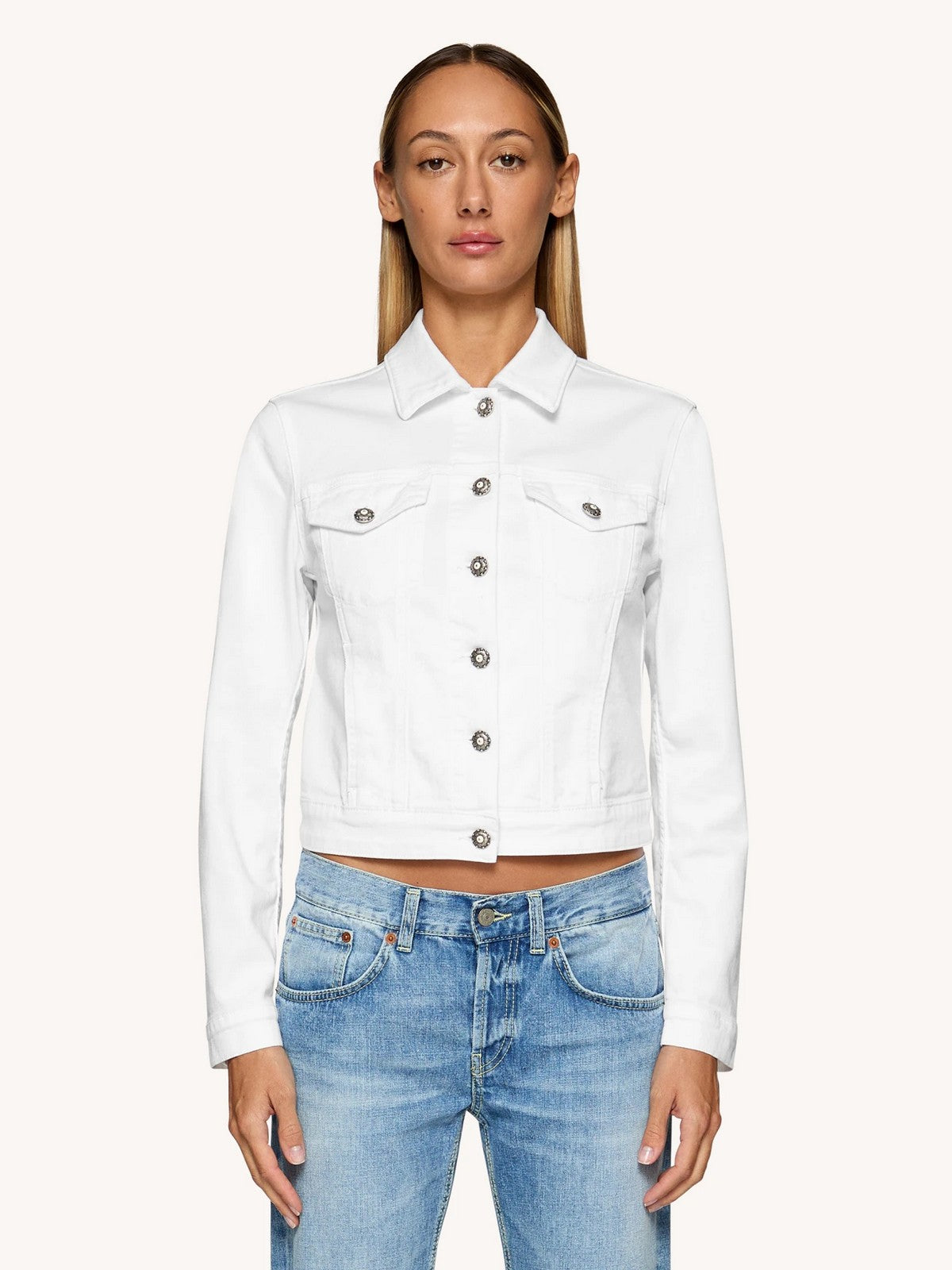 DONDUP Giubbino Donna DJ460 BS0030Y PTDW 000 Bianco gioboutiqueweb