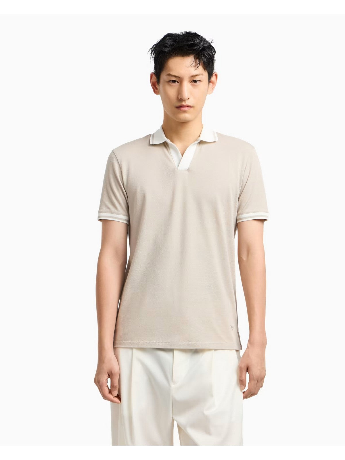 EMPORIO ARMANI Polo Uomo EM001750 AF12955 U1098 SILVER LINING gioboutiqueweb
