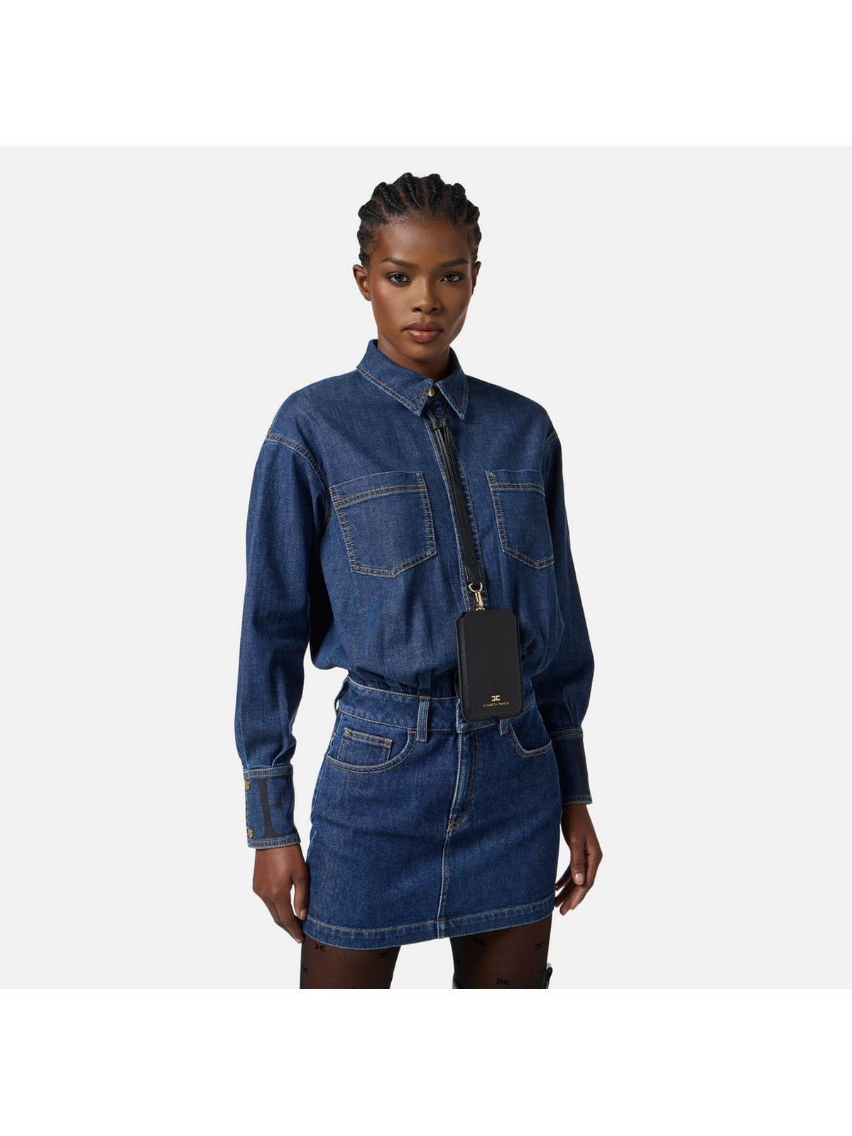 ELISABETTA FRANCHI Pochette Donna KE58A56E2 110 Nero gioboutiqueweb