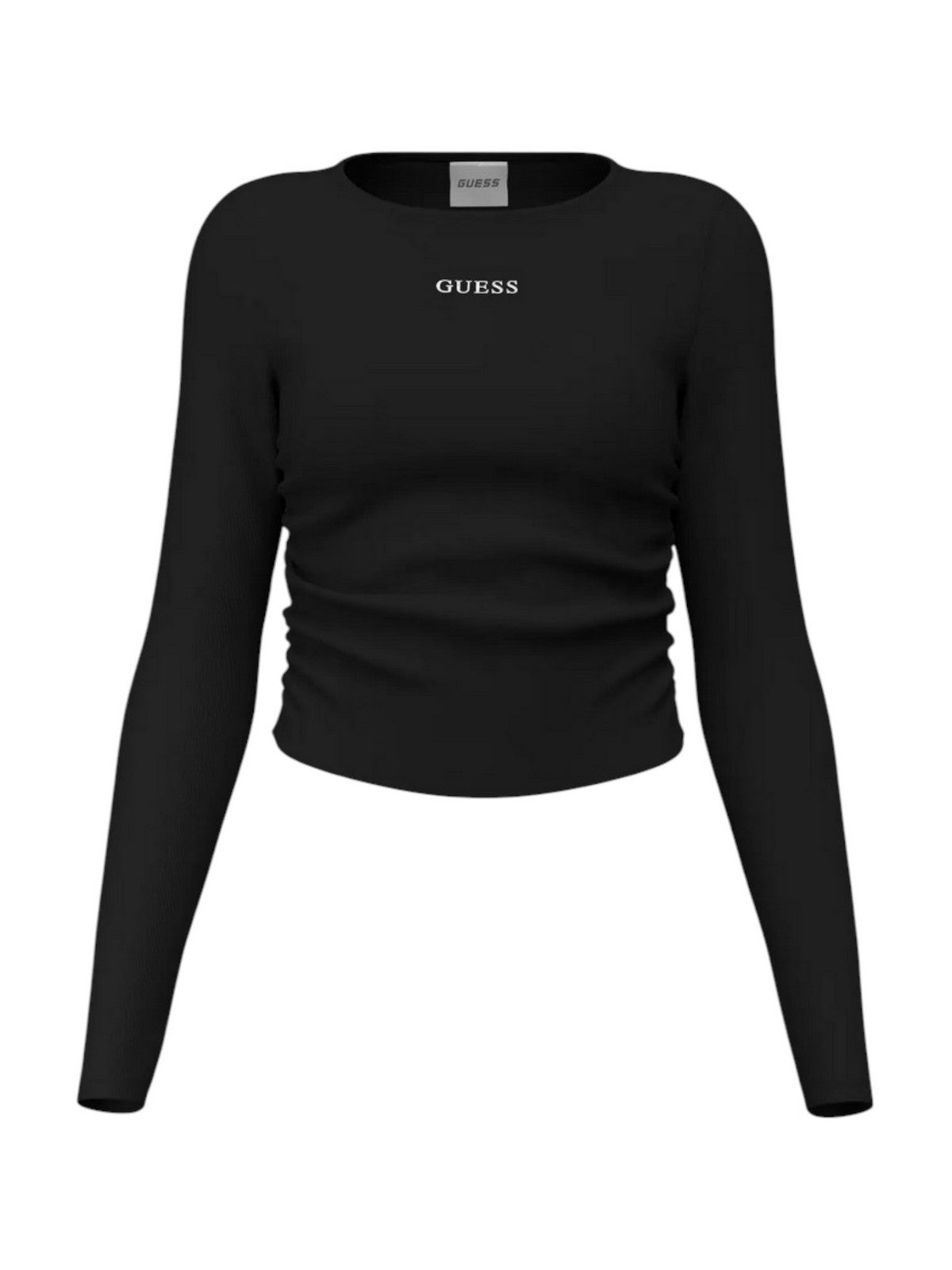 GUESS SPORT Maglia Donna NAT RIB LS TOP V6RP08 KD932 JBLK Jet Black A996