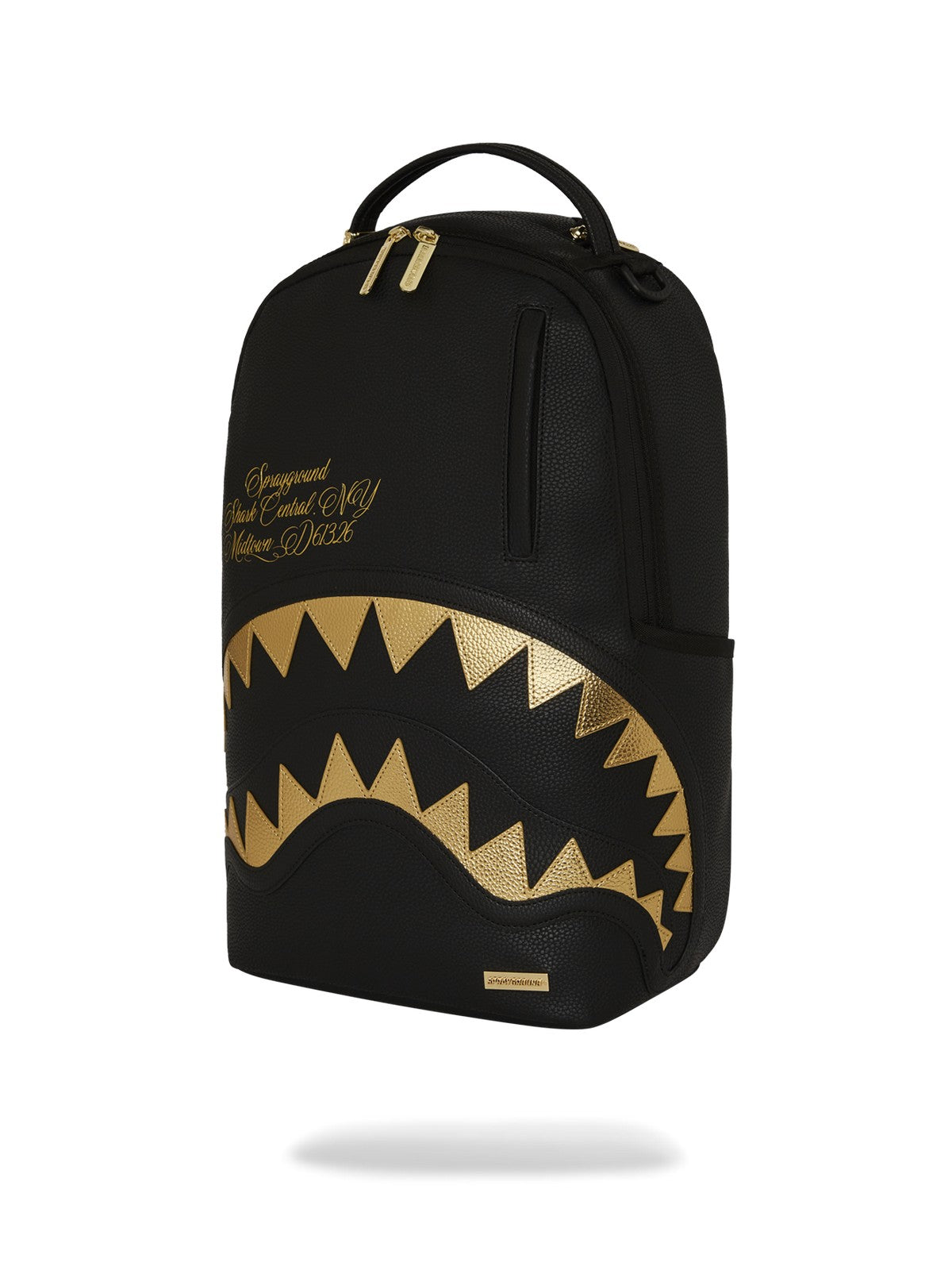 SPRAYGROUND Zaino Uomo SHARK CENTRAL GOLD DLXSV BACKPACK 910B7166NSZ Nero gioboutiqueweb