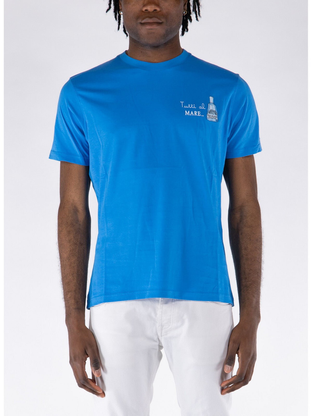 Mc2 Saint Barth T-shirt and Tshirt Man 03789F blue pole