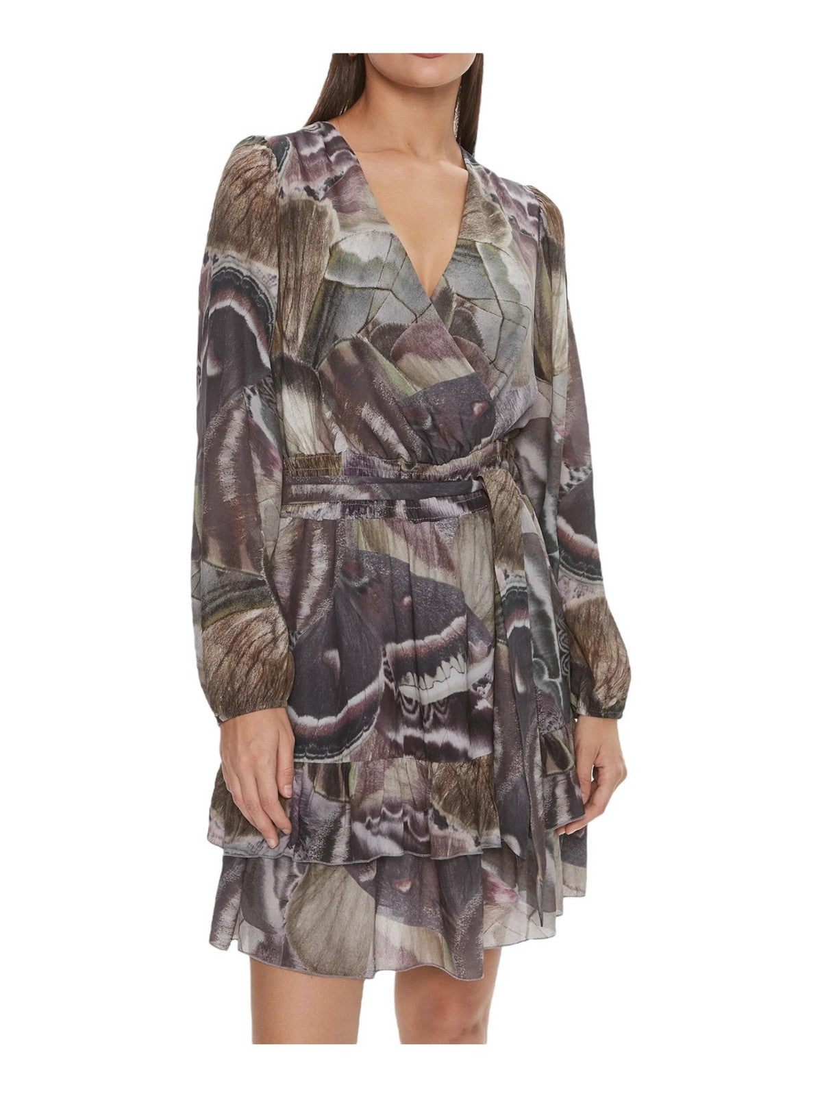 Guess Woman Dress LS Diana Flare Dress W4RK21 WF5K0 P9vo green