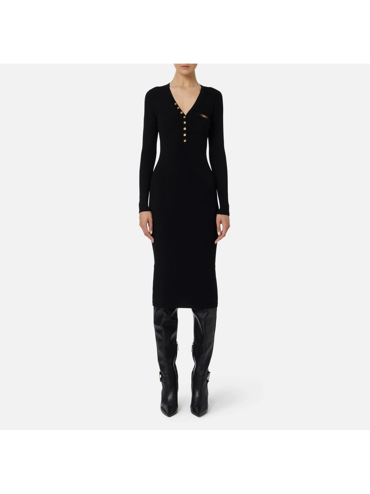ELISABETTA FRANCHI Abito Donna AM10B56E2 110 Nero gioboutiqueweb