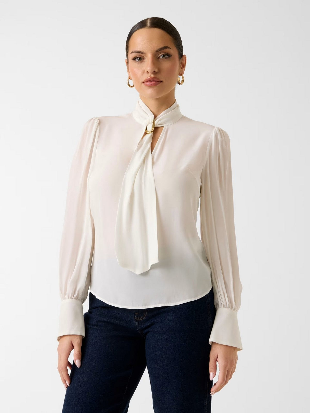 MARCIANO Blusa Donna FAITH LS TIE BLOUSE 6RGH15 7443A MCDM MACADAMIA