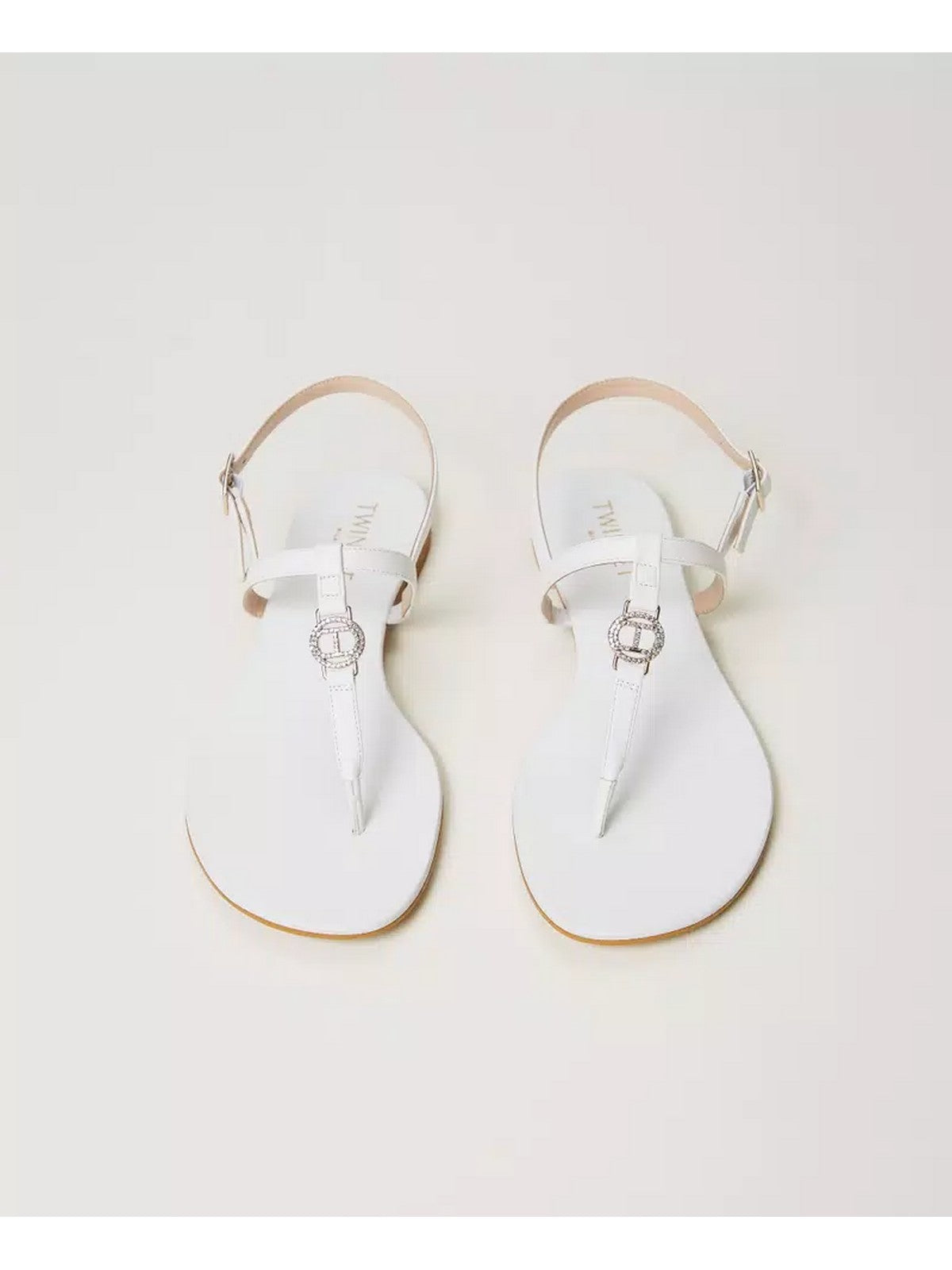 Twinset Sandalo Donna 241TCT100 00001 White