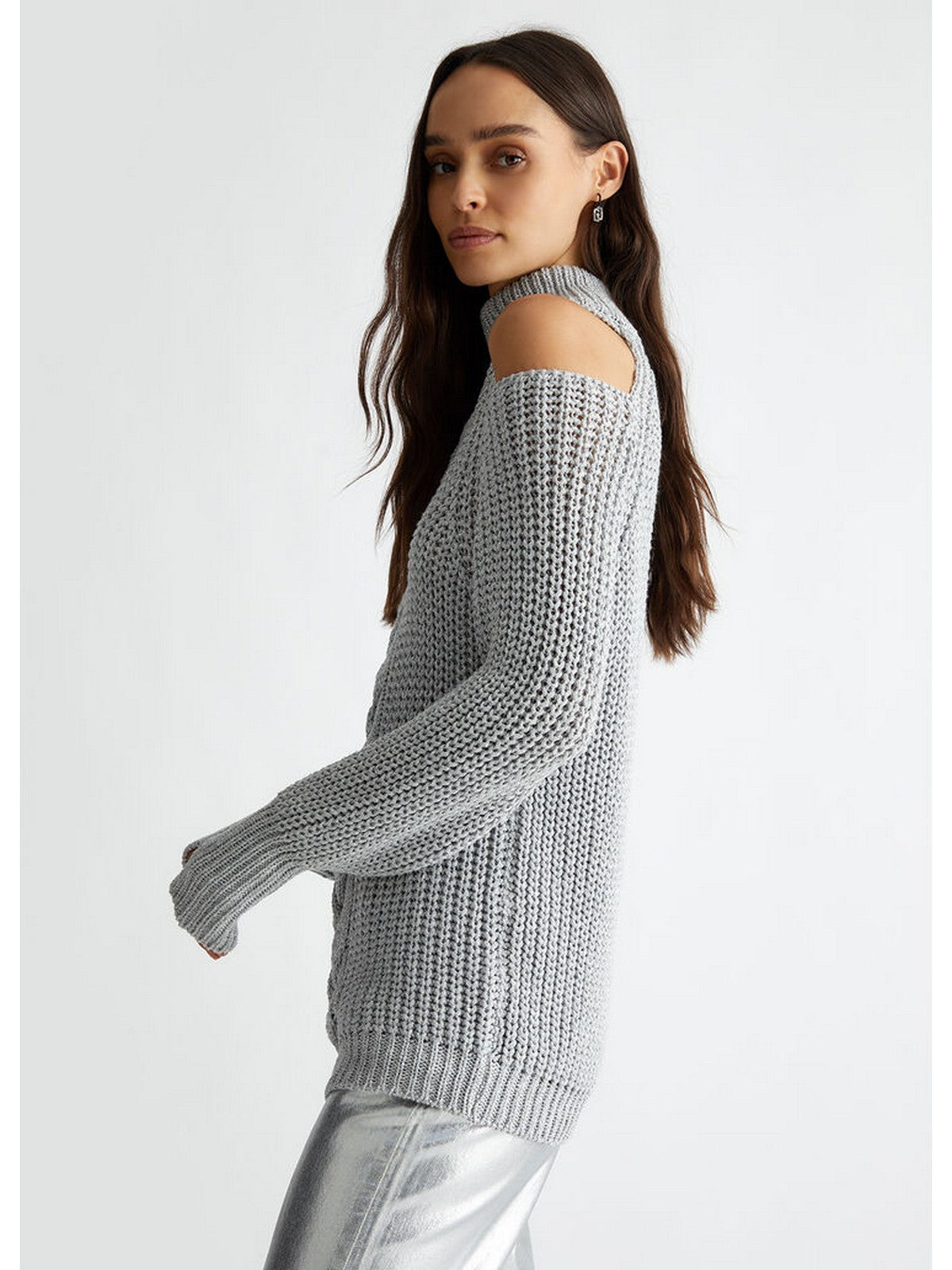 LIU JO WHITE Maglione dolcevita Donna WF4444MAG60 04729 Argento gioboutiqueweb