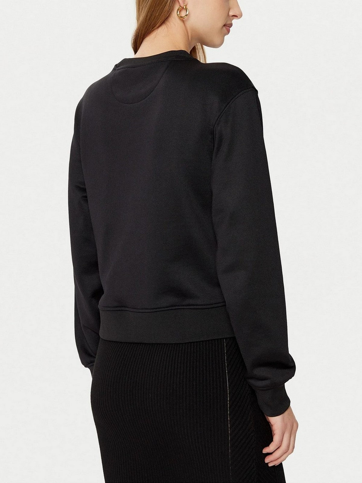 GUESS Felpa Donna CN PEONY LOGO FLEECE W5RQ05 K7EX1 JBLK Nero gioboutiqueweb