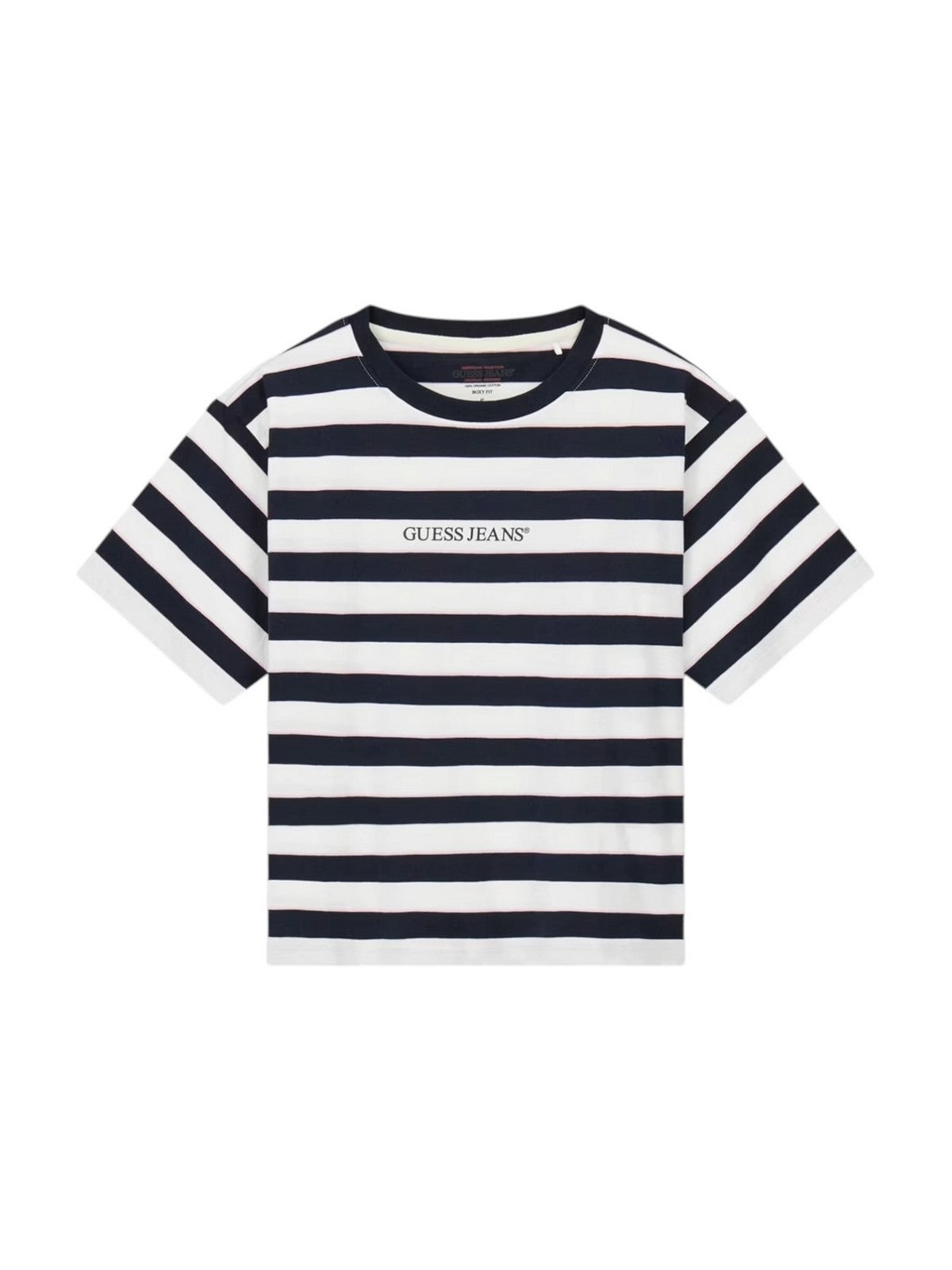 GUESS T-shirt Donna GJ SS CN BOXY STRIPE TEE W6RI19 K8HM0 S75Q DARING OCEAN STRIPES